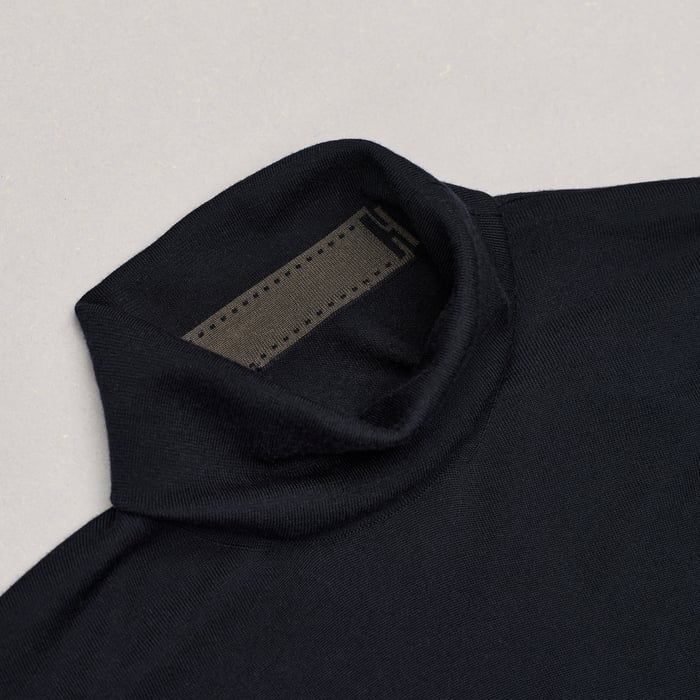 Marine "Detail H" Turtleneck Sweater