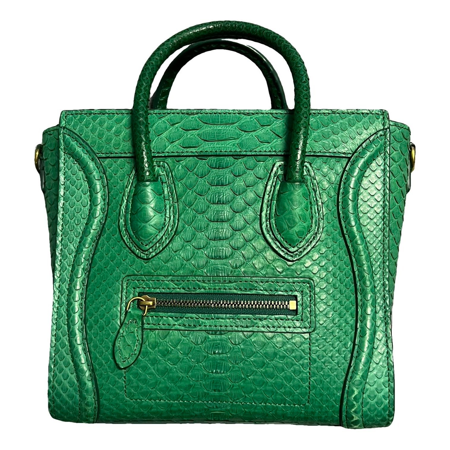 Nano Luggage python handbag