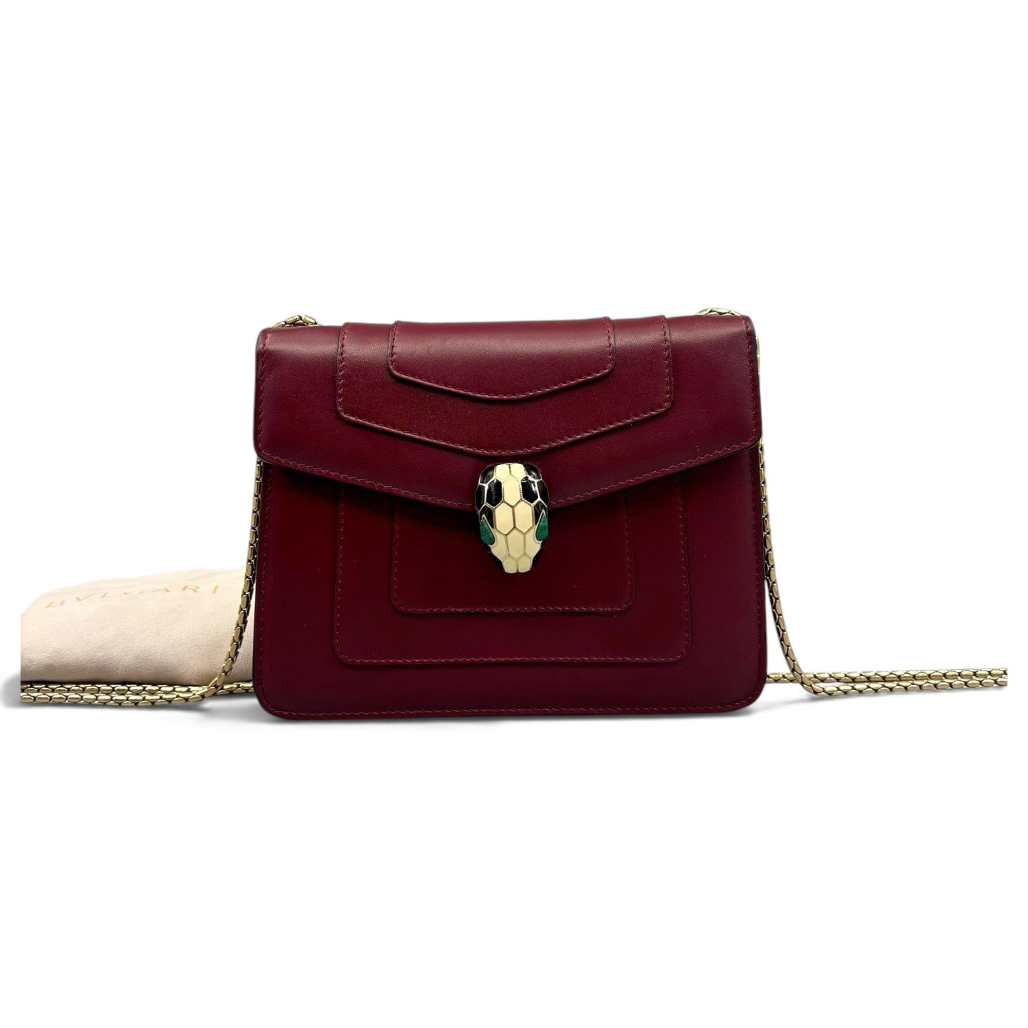 Serpenti leather handbag