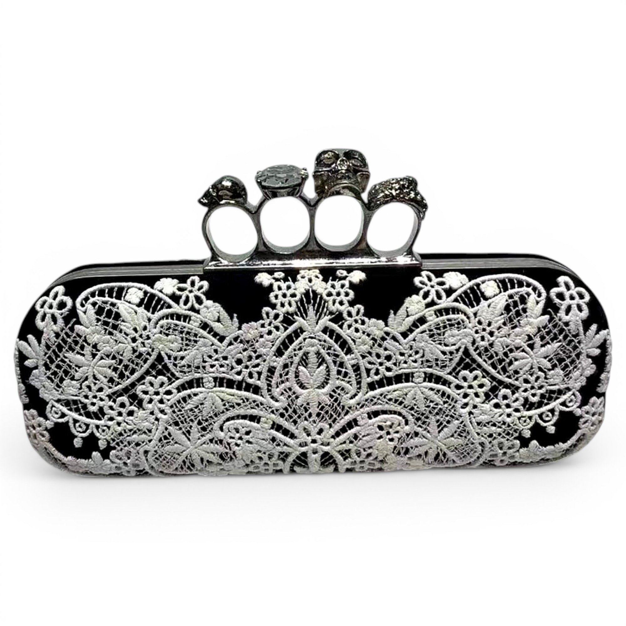 Knuckle cloth clutch bag