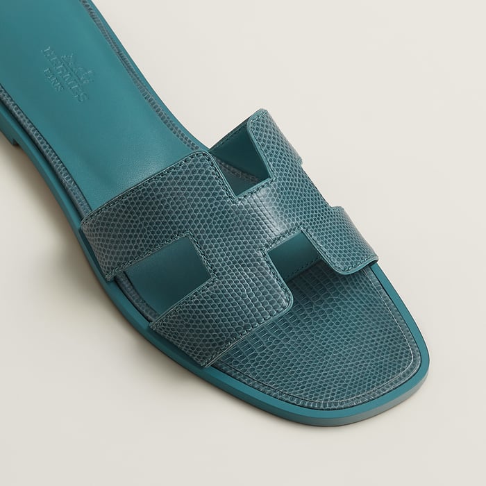Bleu Paon Oran Sandal