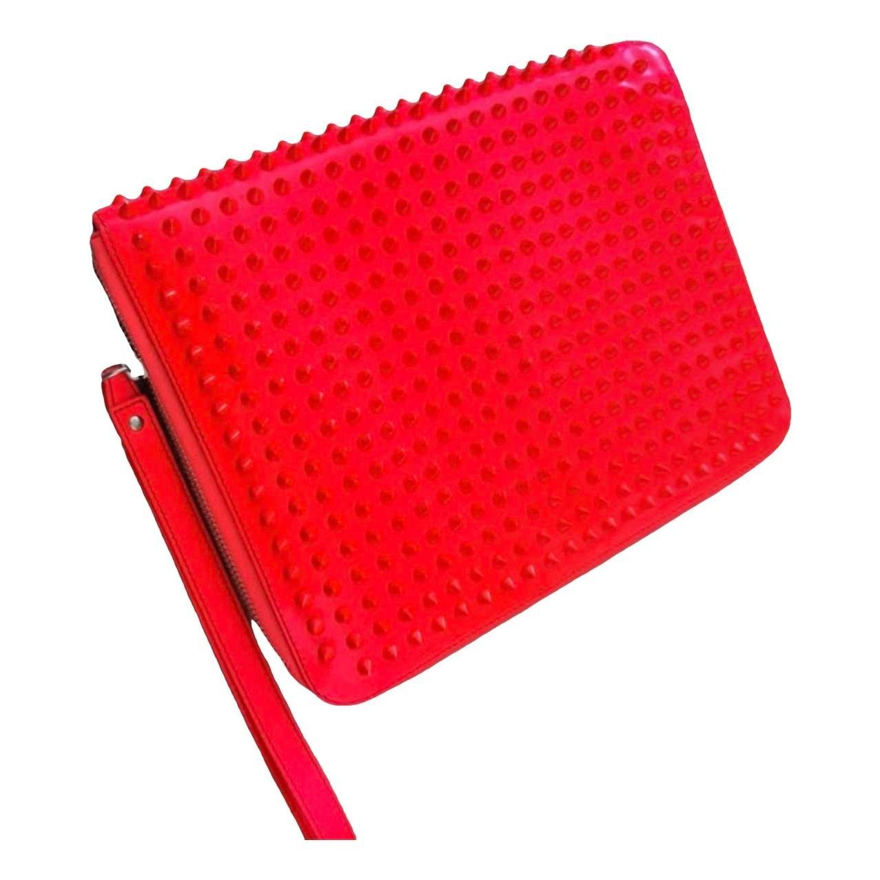Leather clutch bag