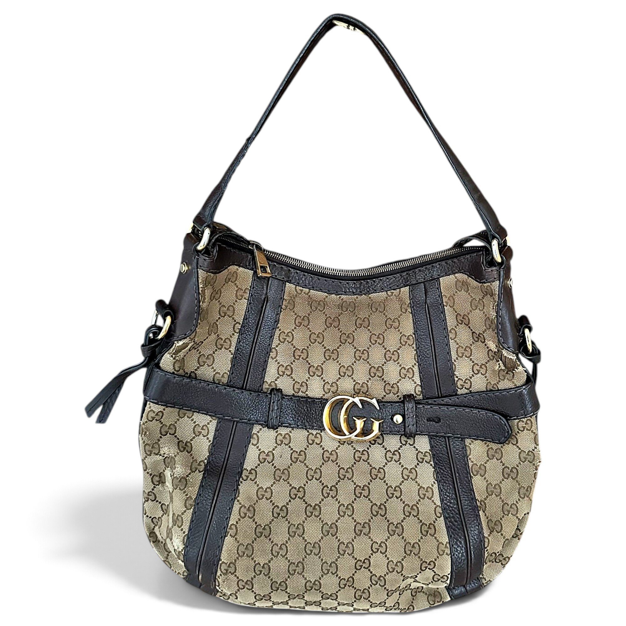 GG Running leather handbag