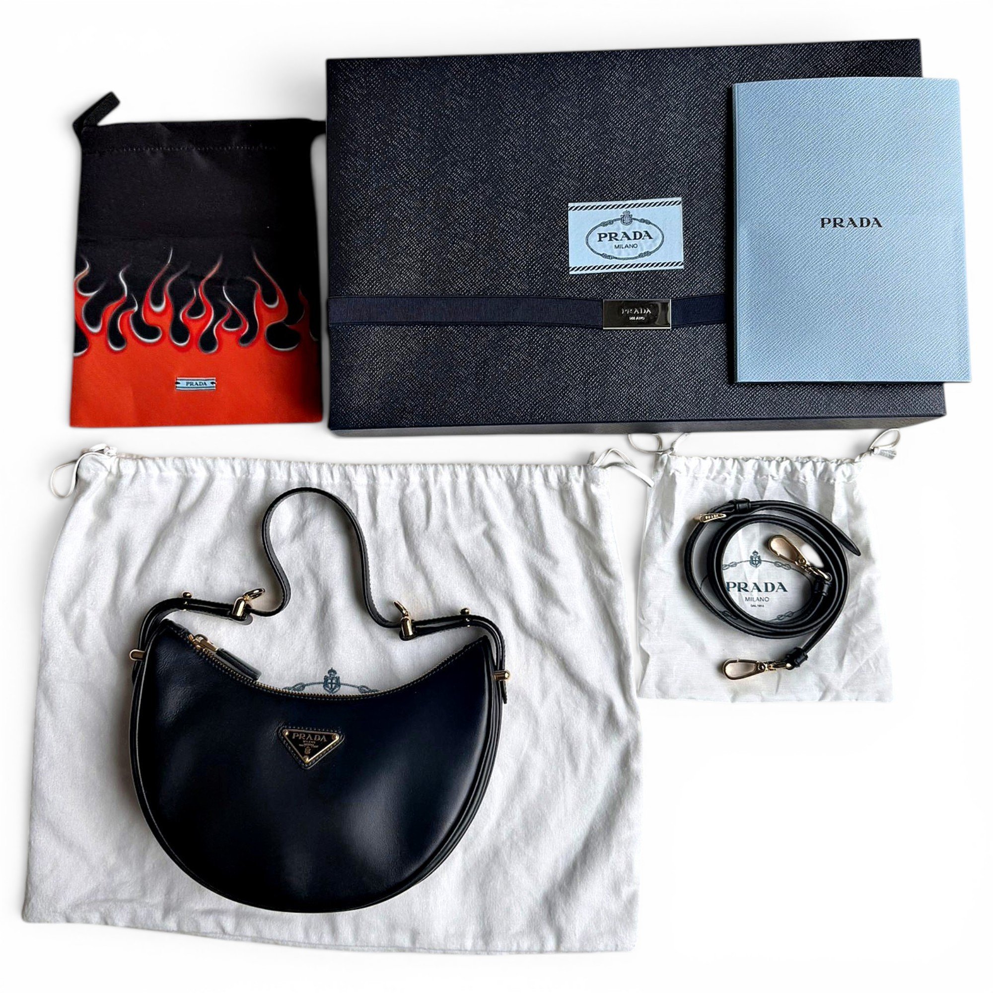 Prada Arqué leather handbag