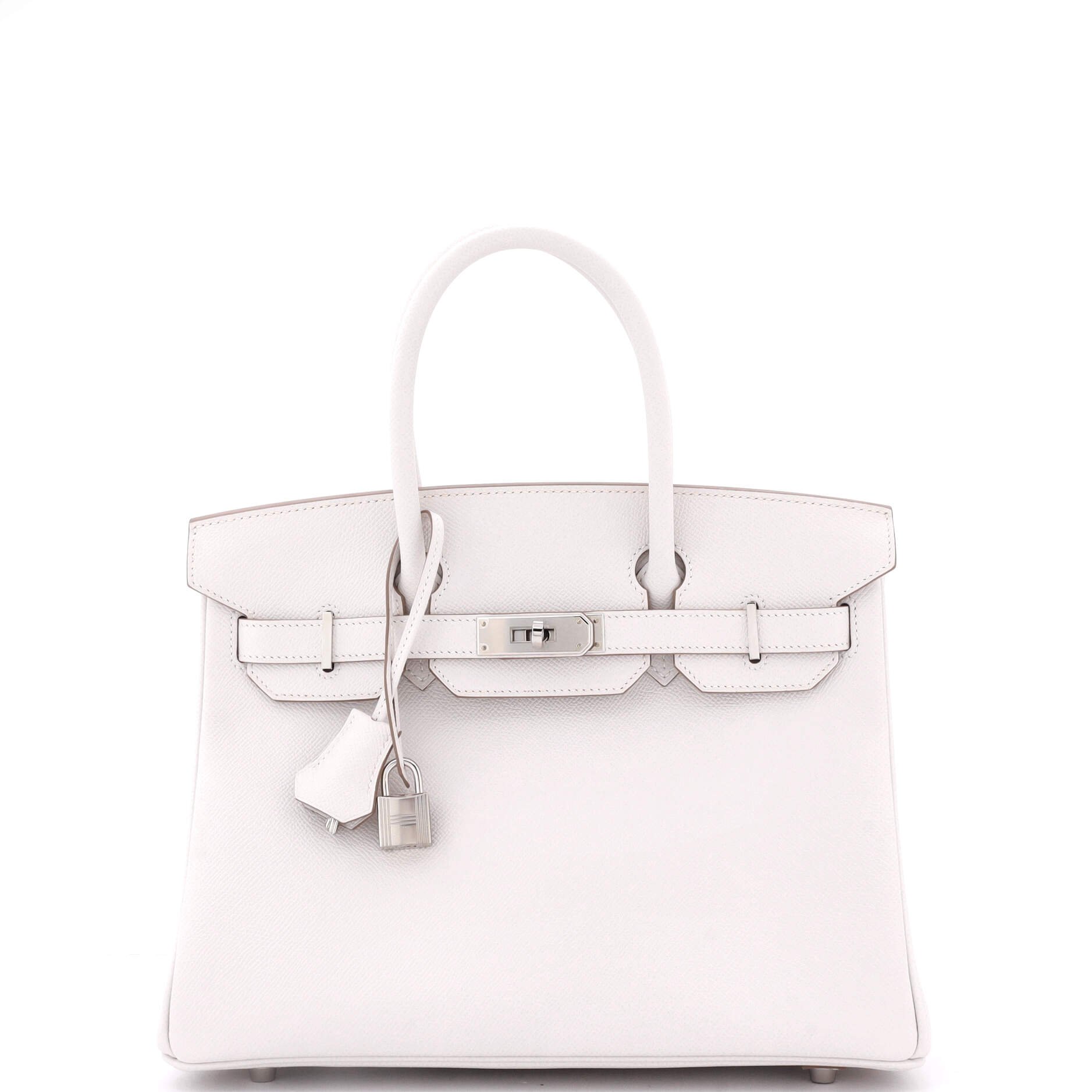 Hermes Birkin Handbag Light Epsom with Palladium Hardware 30