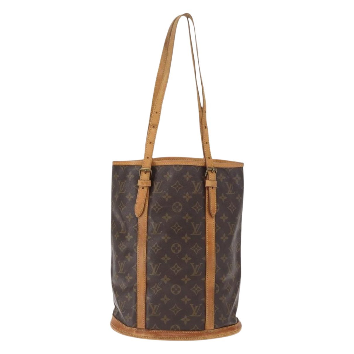 Bucket leather handbag