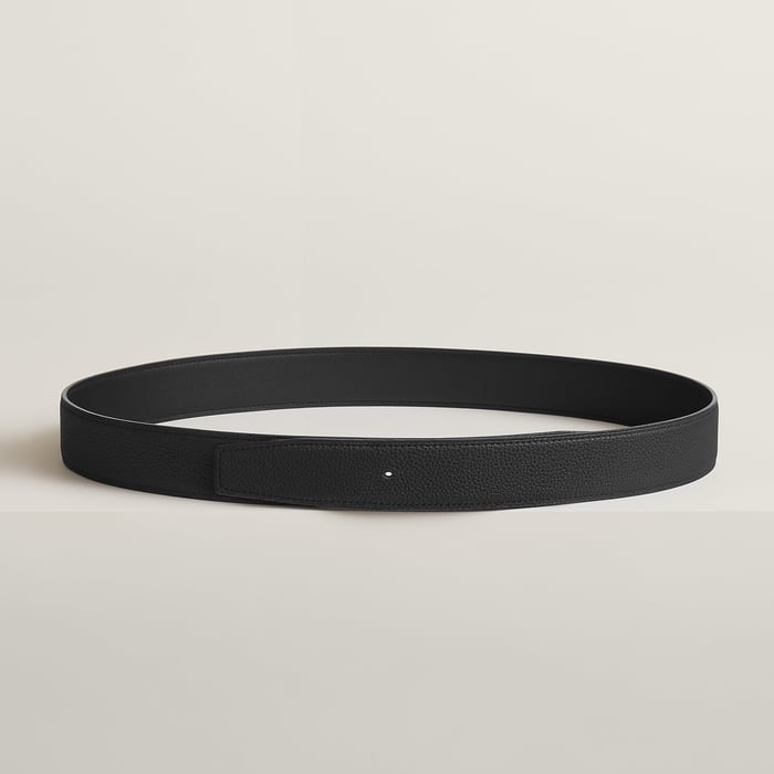 Noir Reversible Leather Strap 32 MM