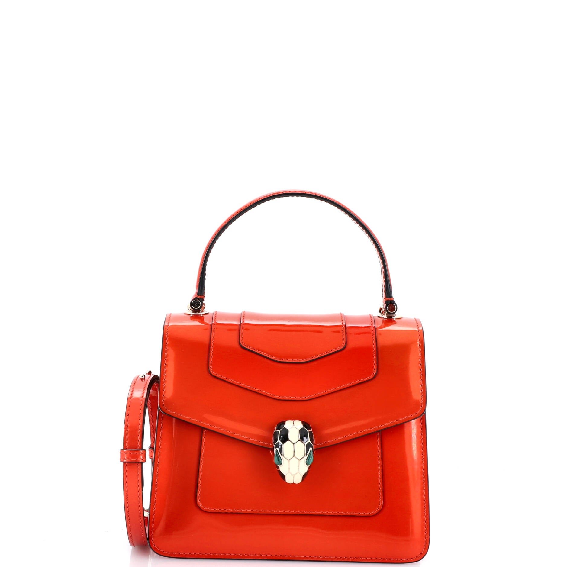 Serpenti Top Handle Bag Patent Small