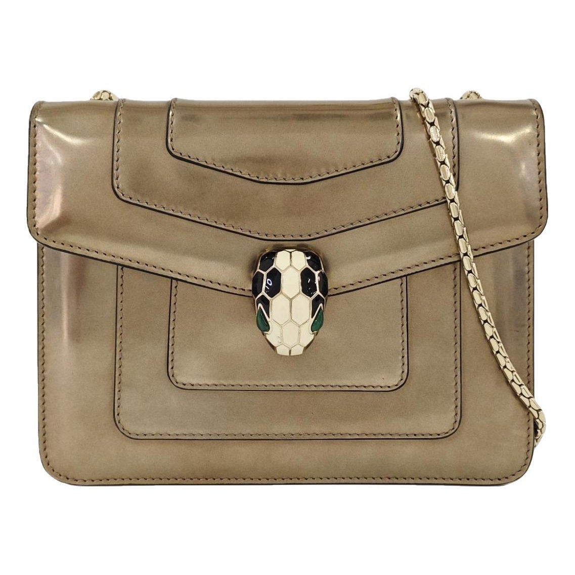 Serpenti patent leather handbag
