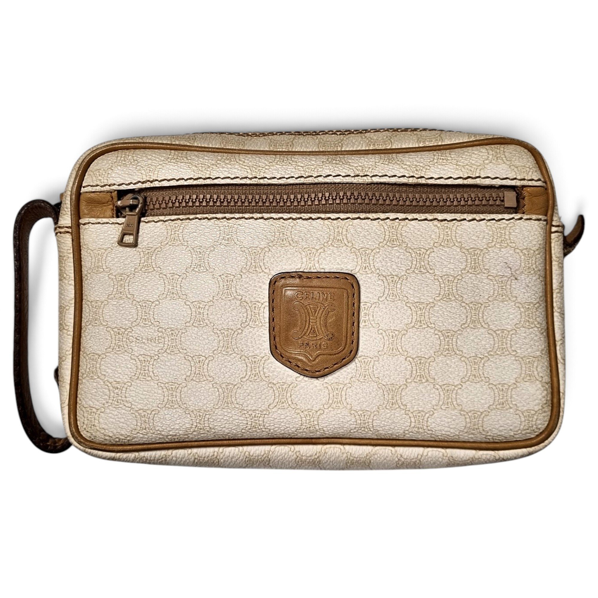 Leather clutch bag