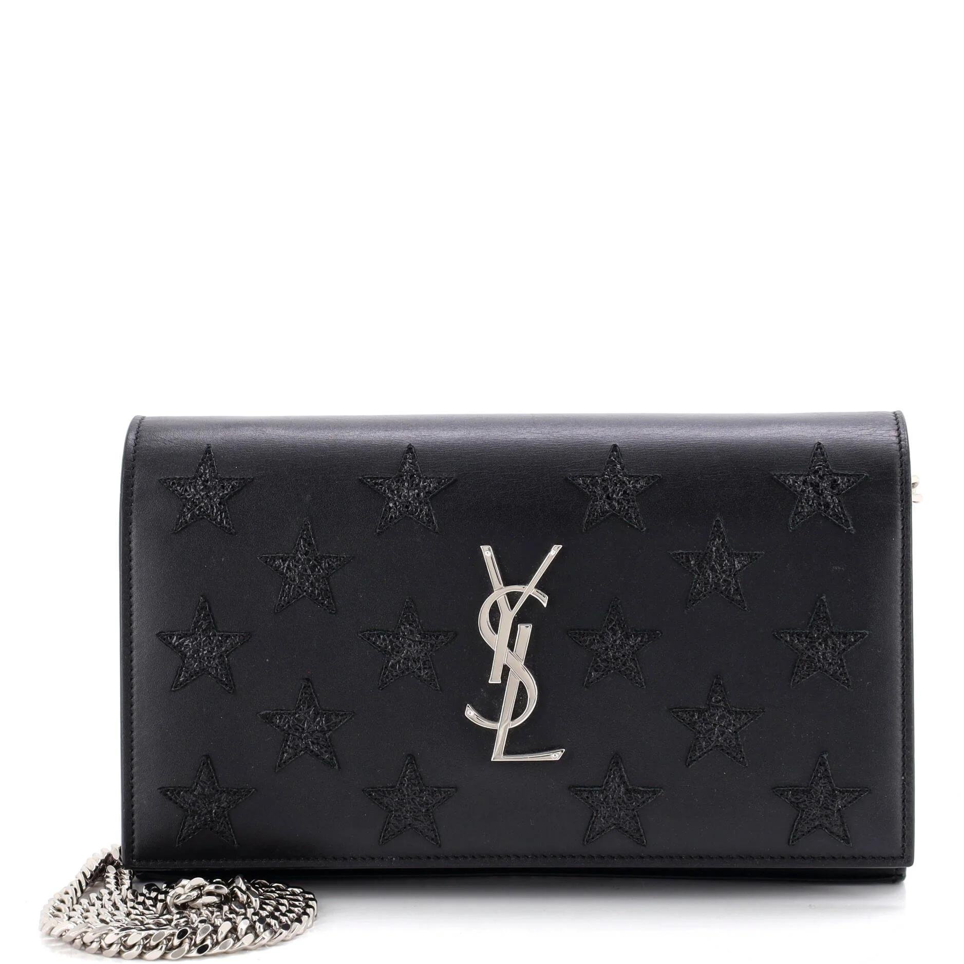 Leather clutch bag