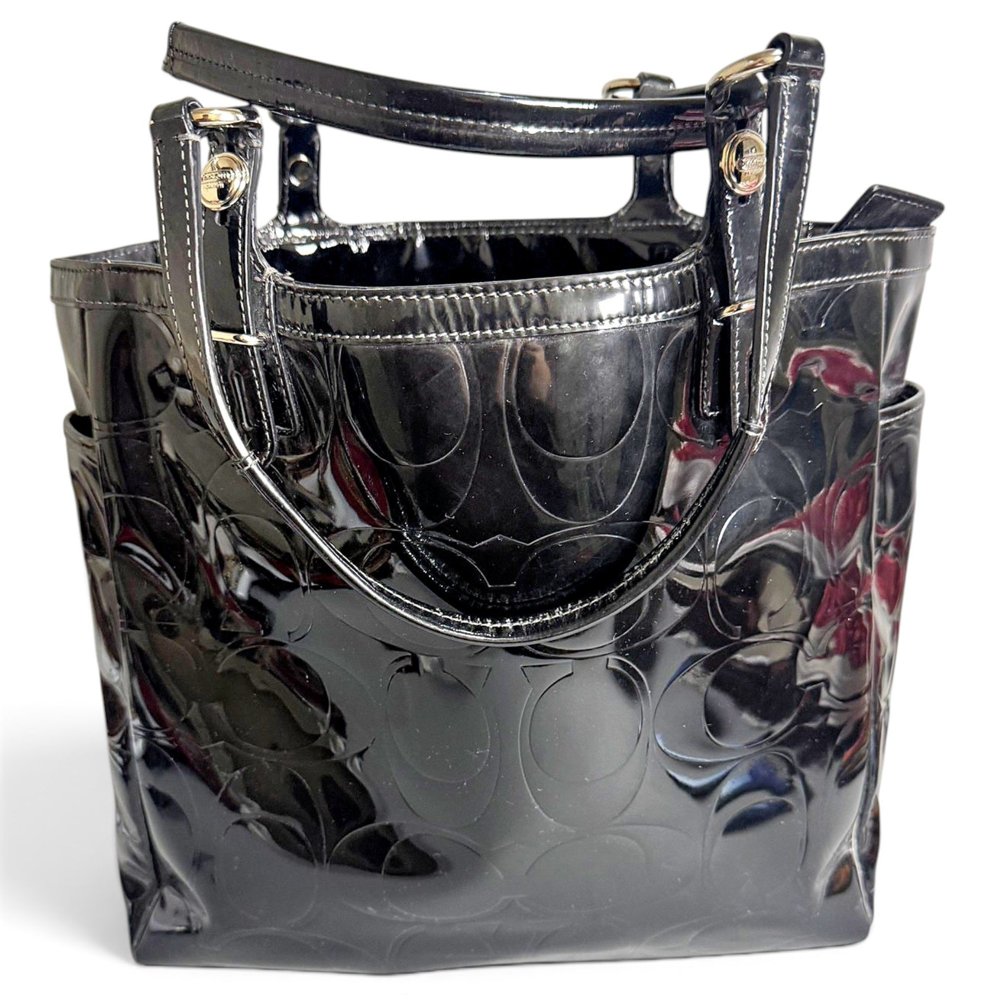 Patent leather handbag