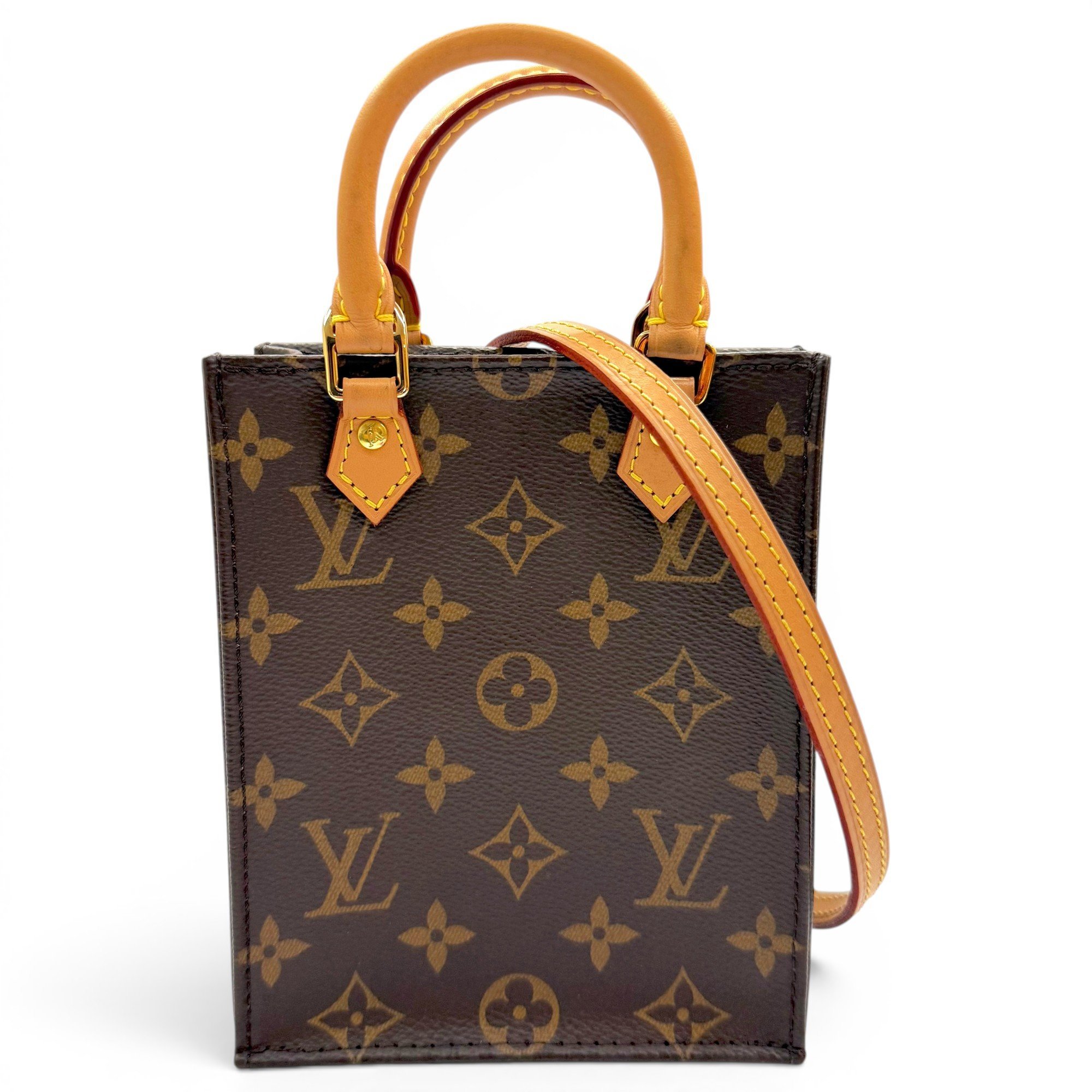 Plat leather handbag