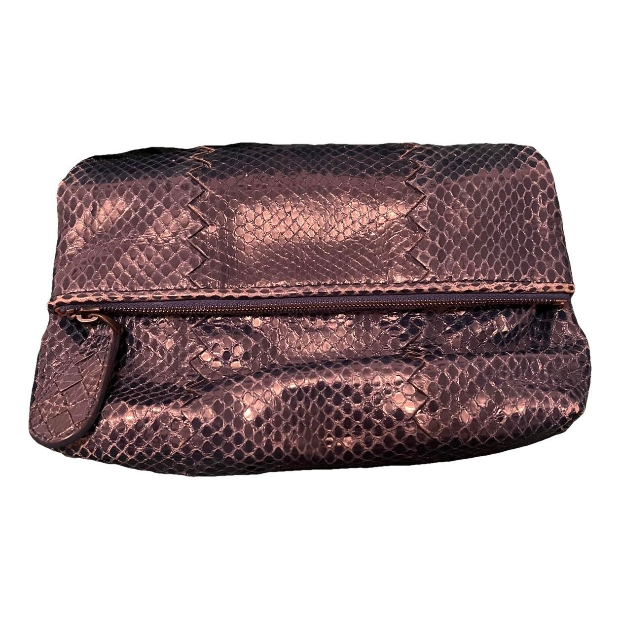 Leather clutch bag