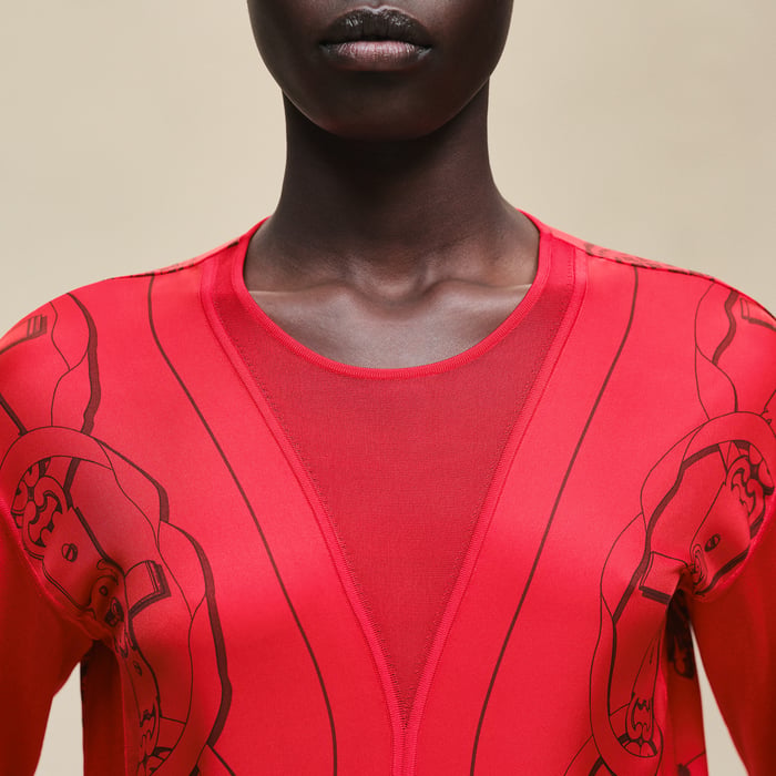 Rouge Amazone "Ferronnerie Remix" Long-sleeve Twillaine Sweater