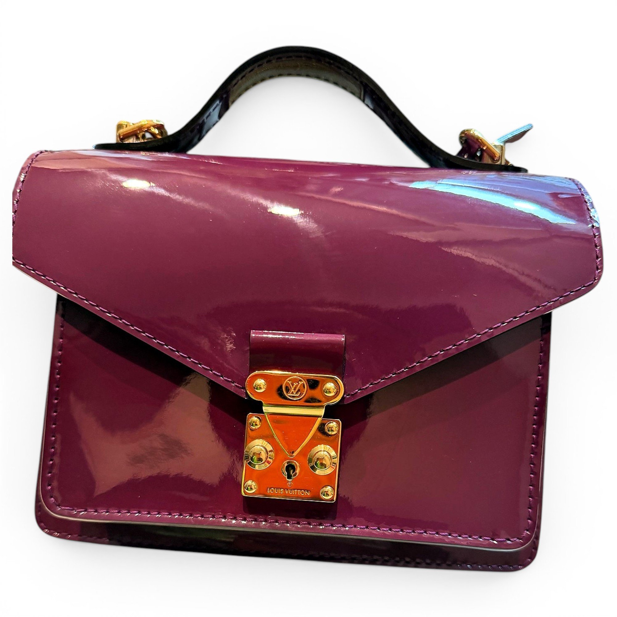 Patent leather handbag