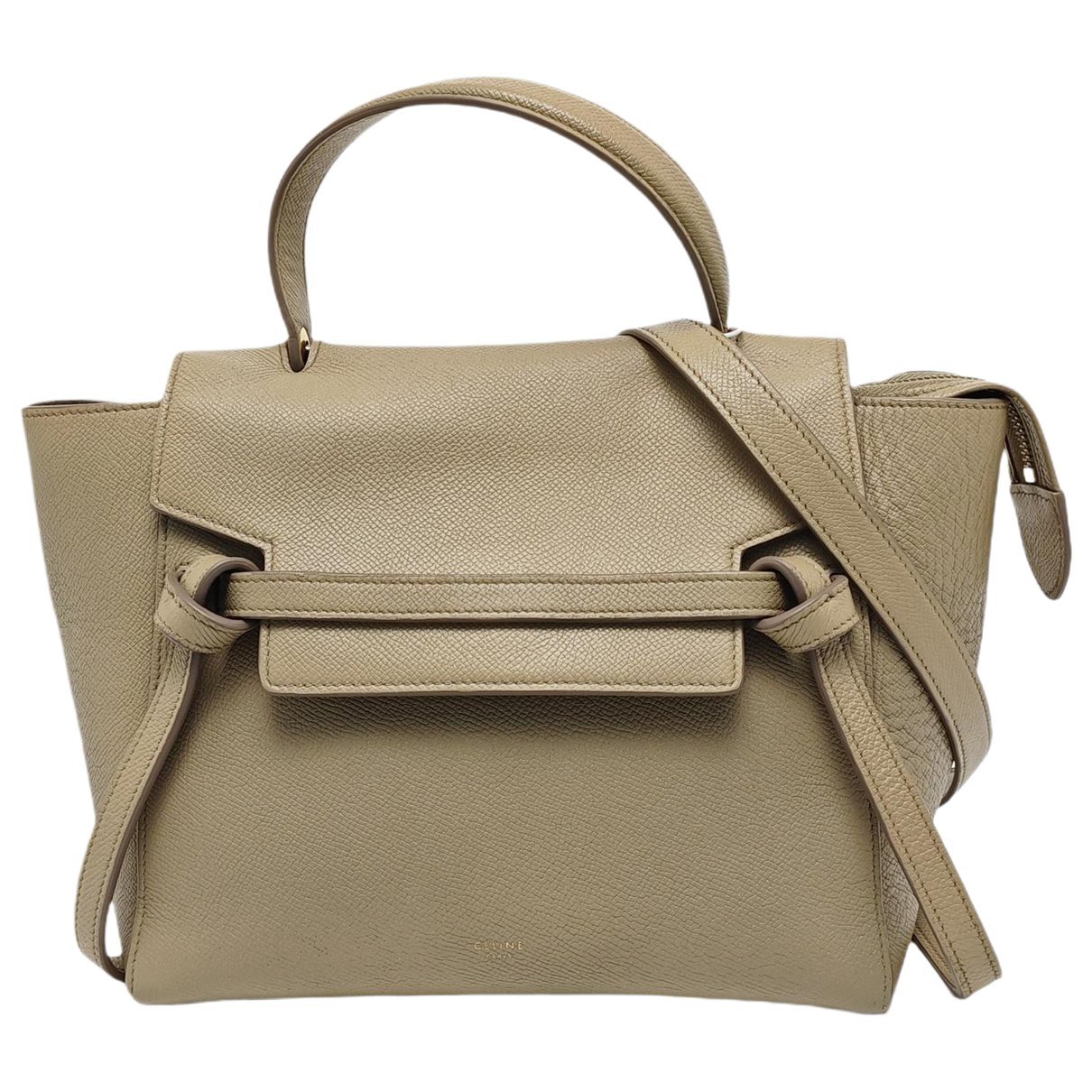 Belt leather handbag