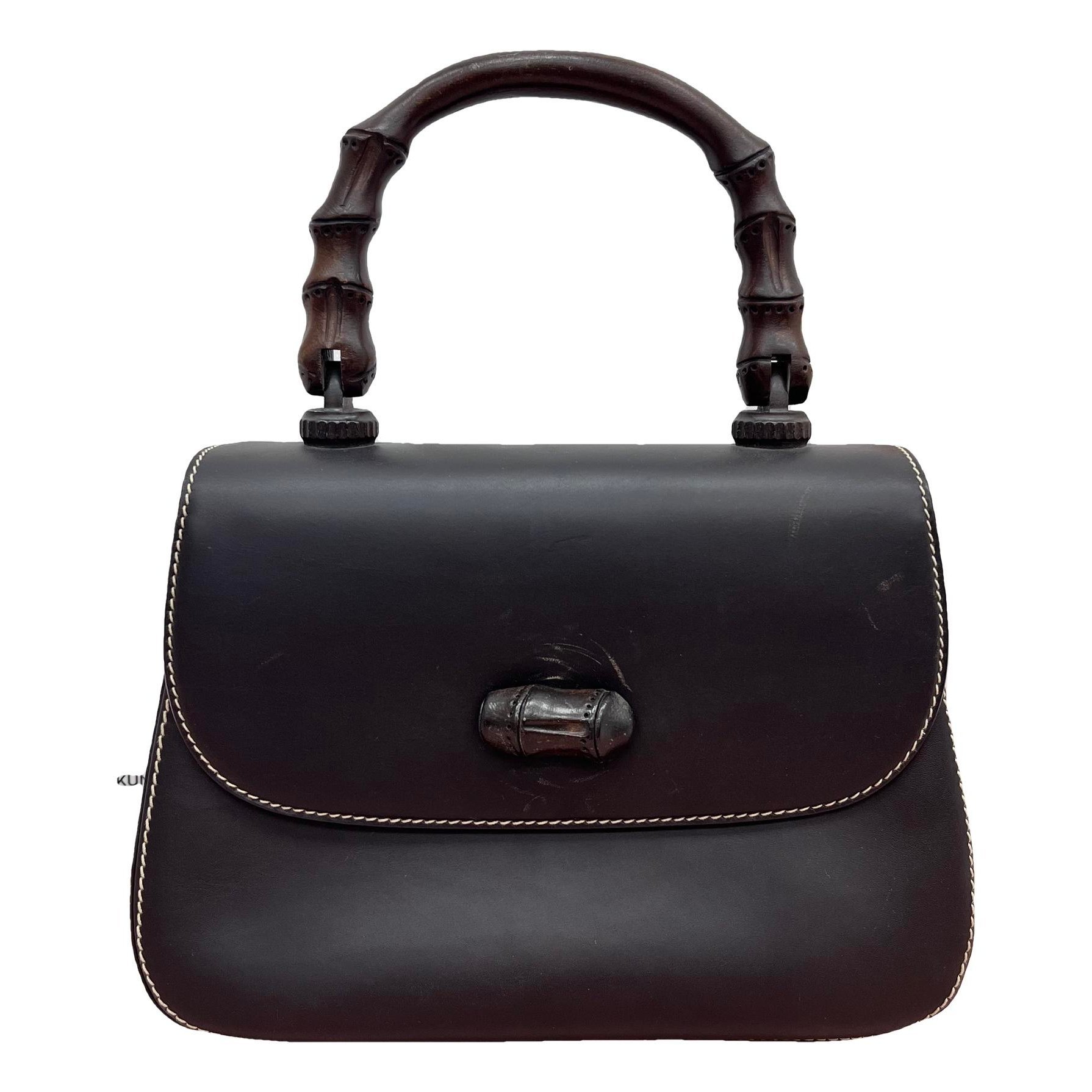 Bamboo leather handbag