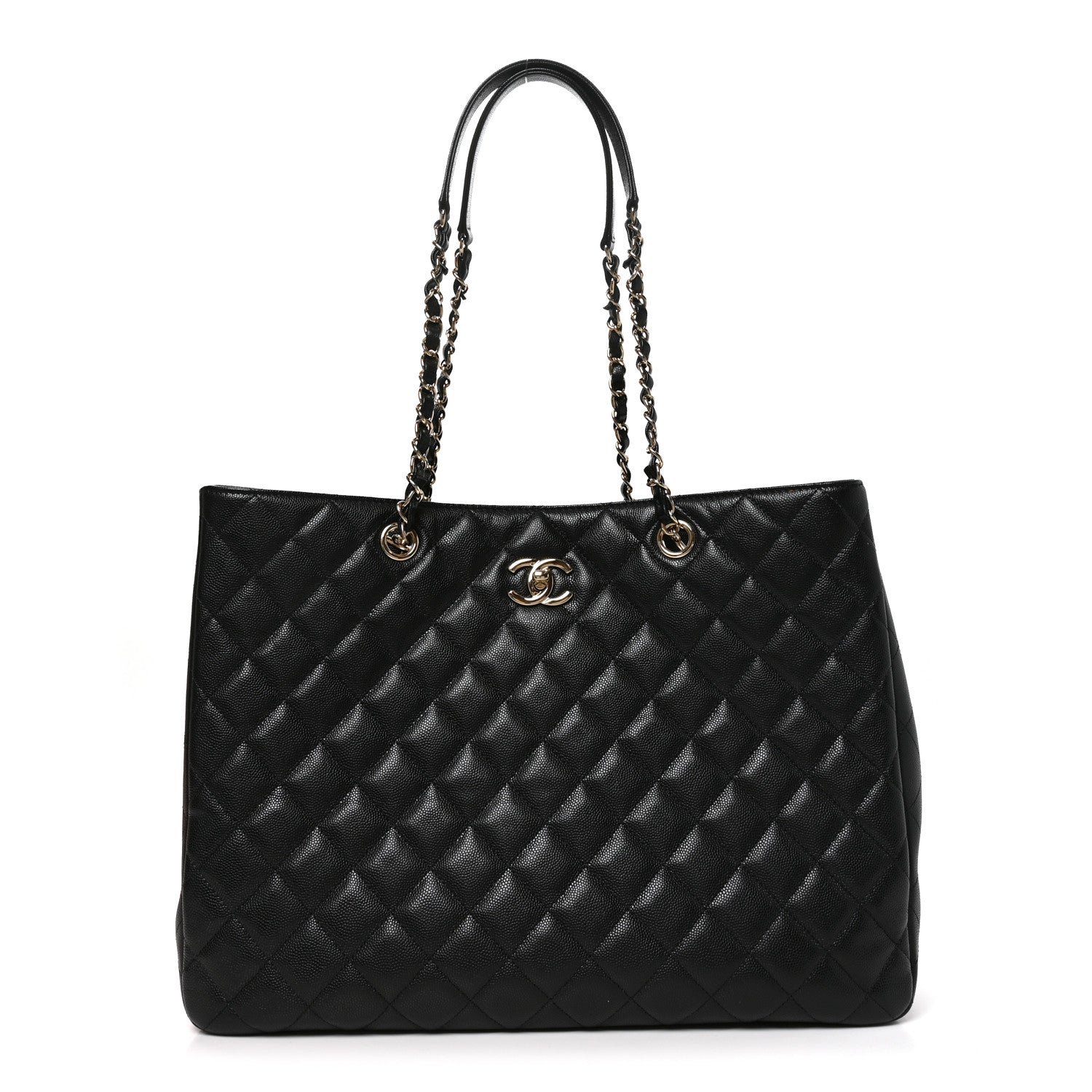 Chanel Caviar Quilted Large Shopping Tote Black