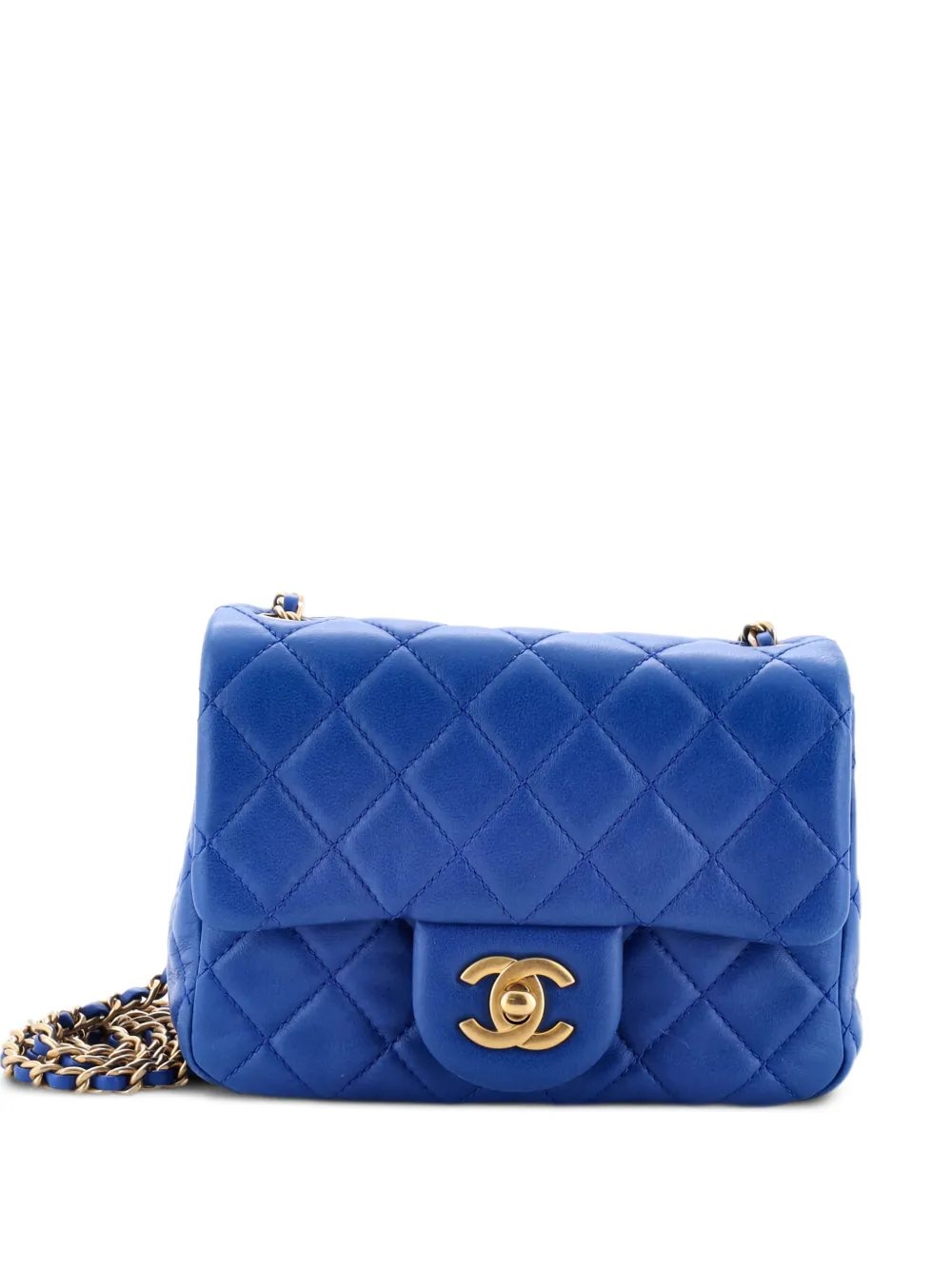Pearl Crush Square Flap Bag Quilted Lambskin Mini crossbody bag