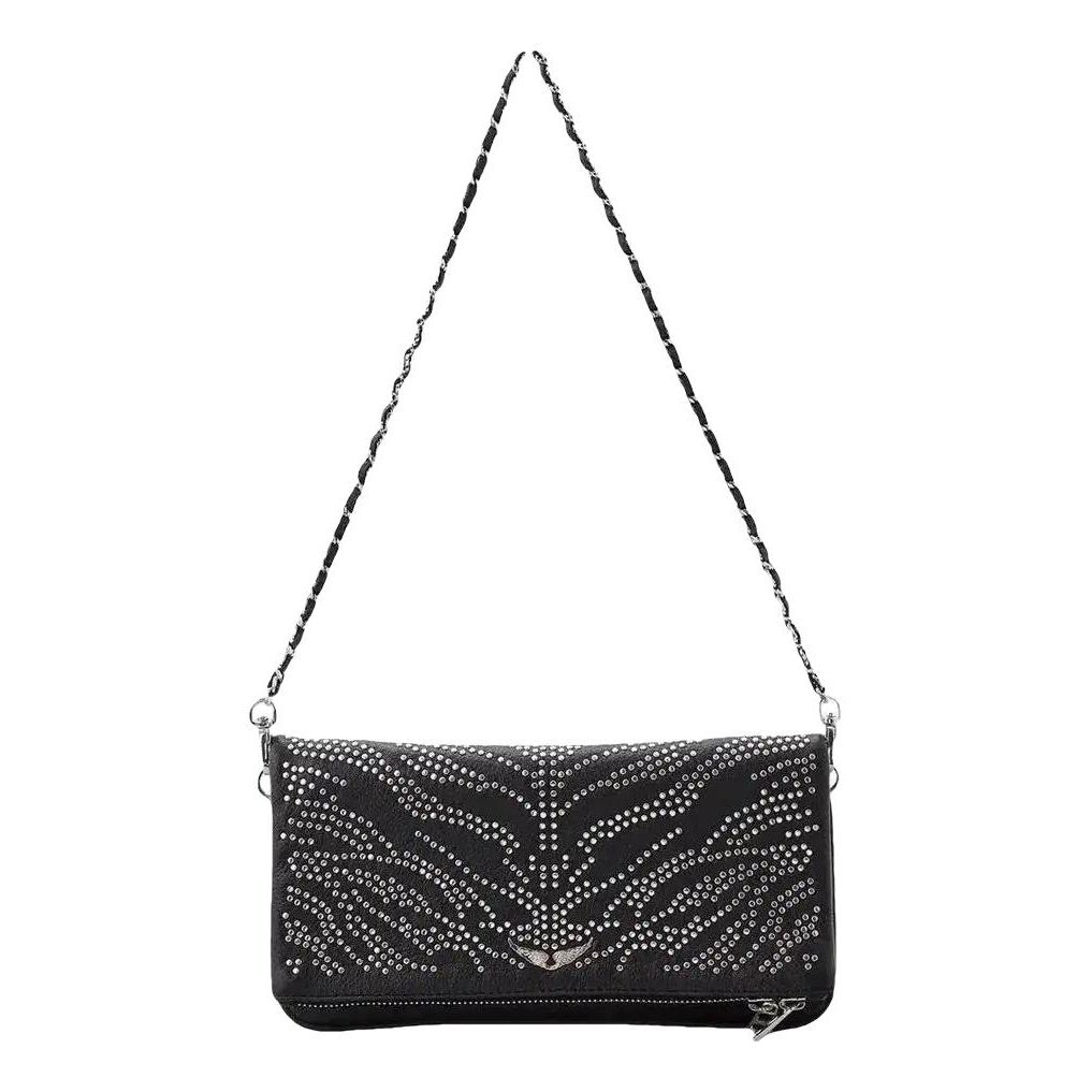 Rock leather clutch bag