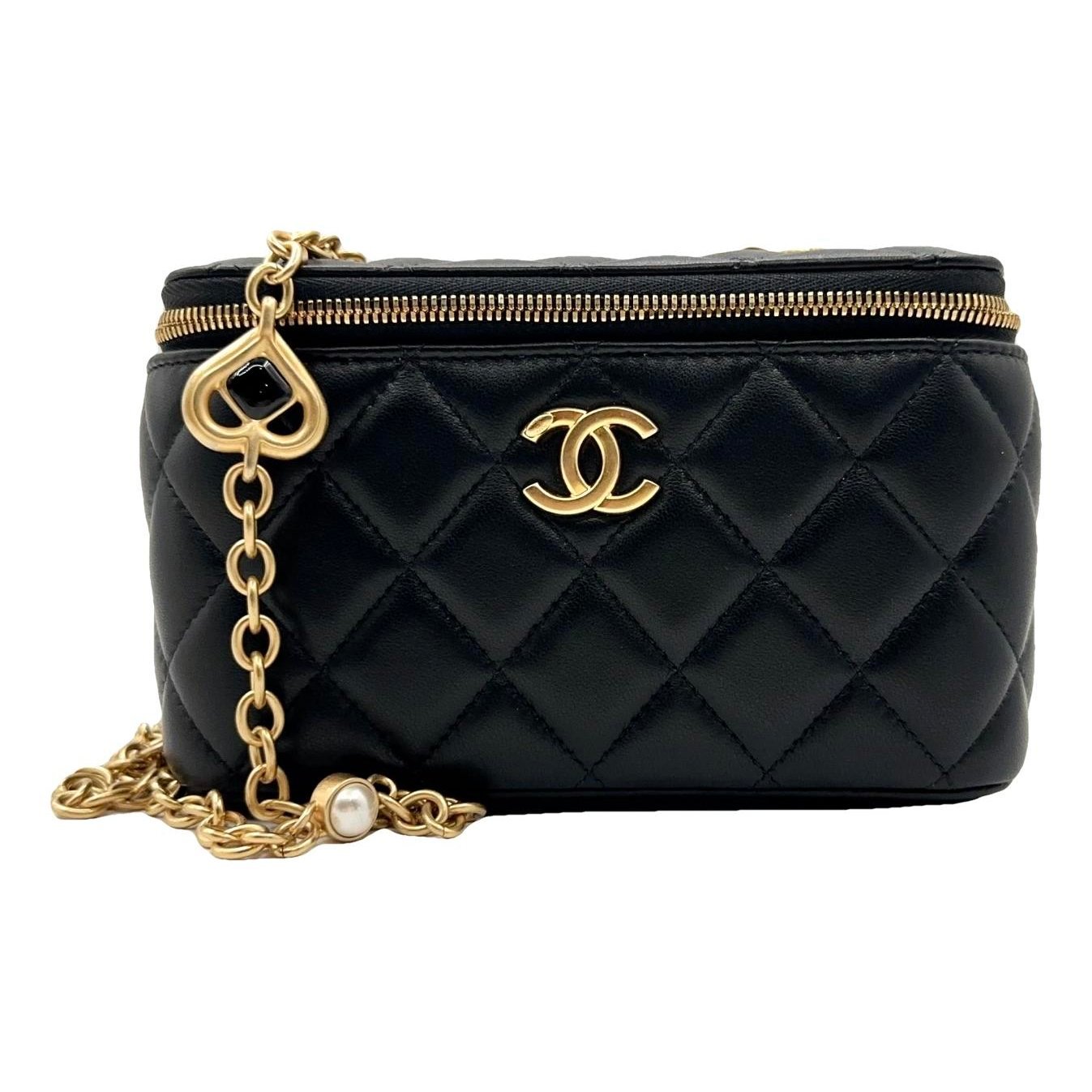 Vanity leather handbag