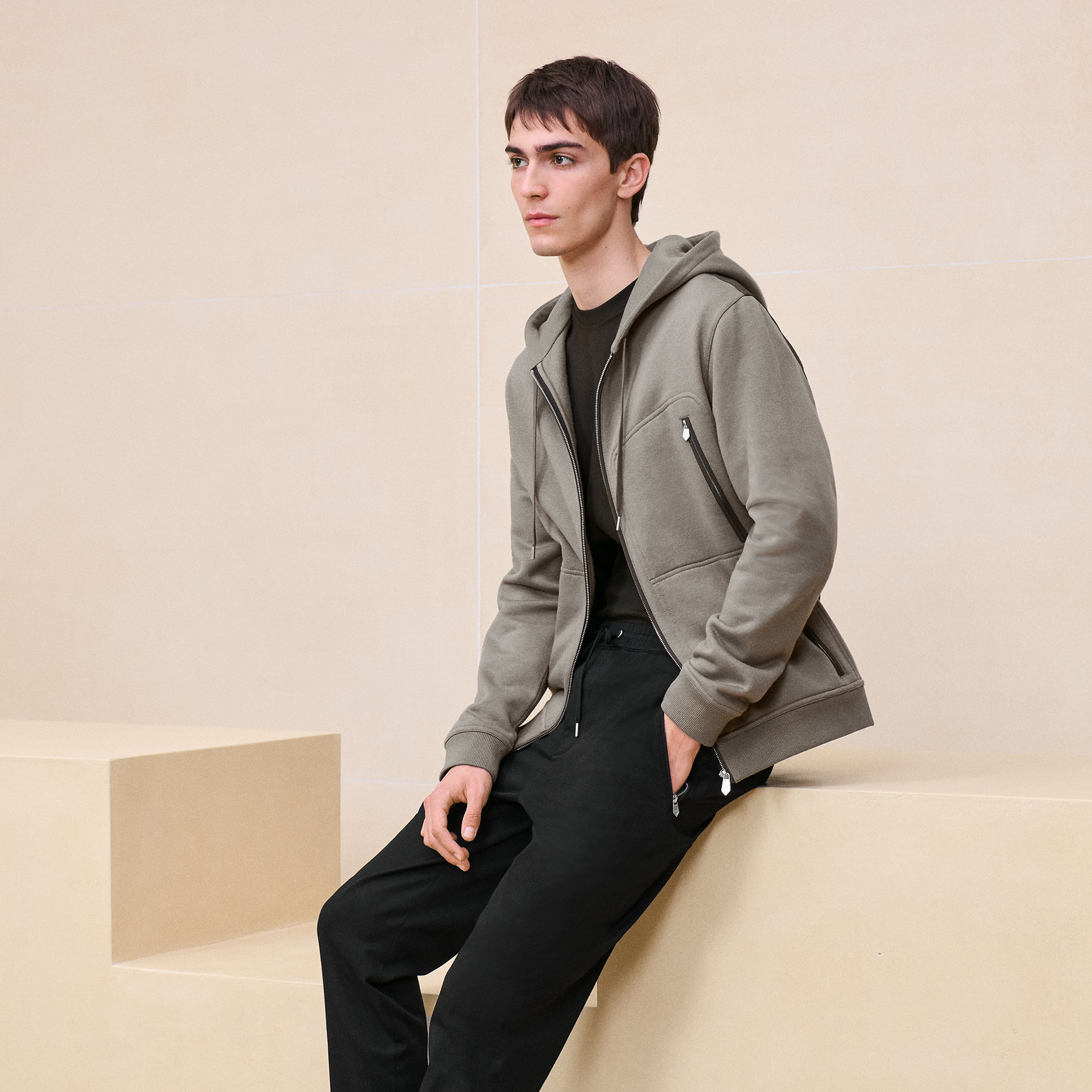 Sport capsule zipped hooded sweater