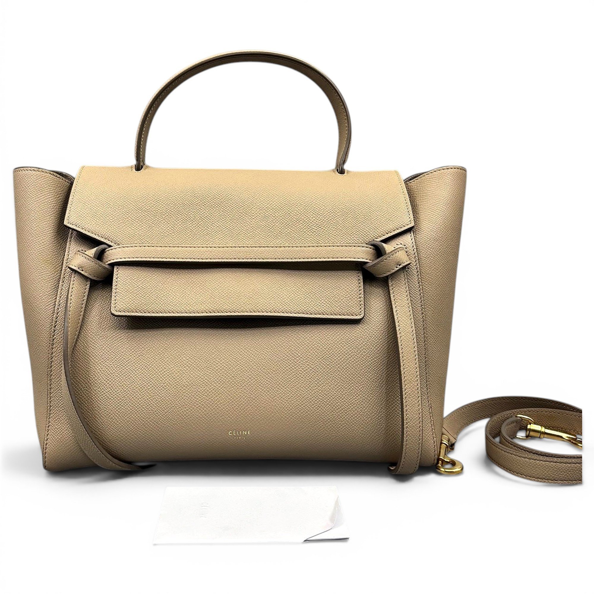 Belt leather handbag