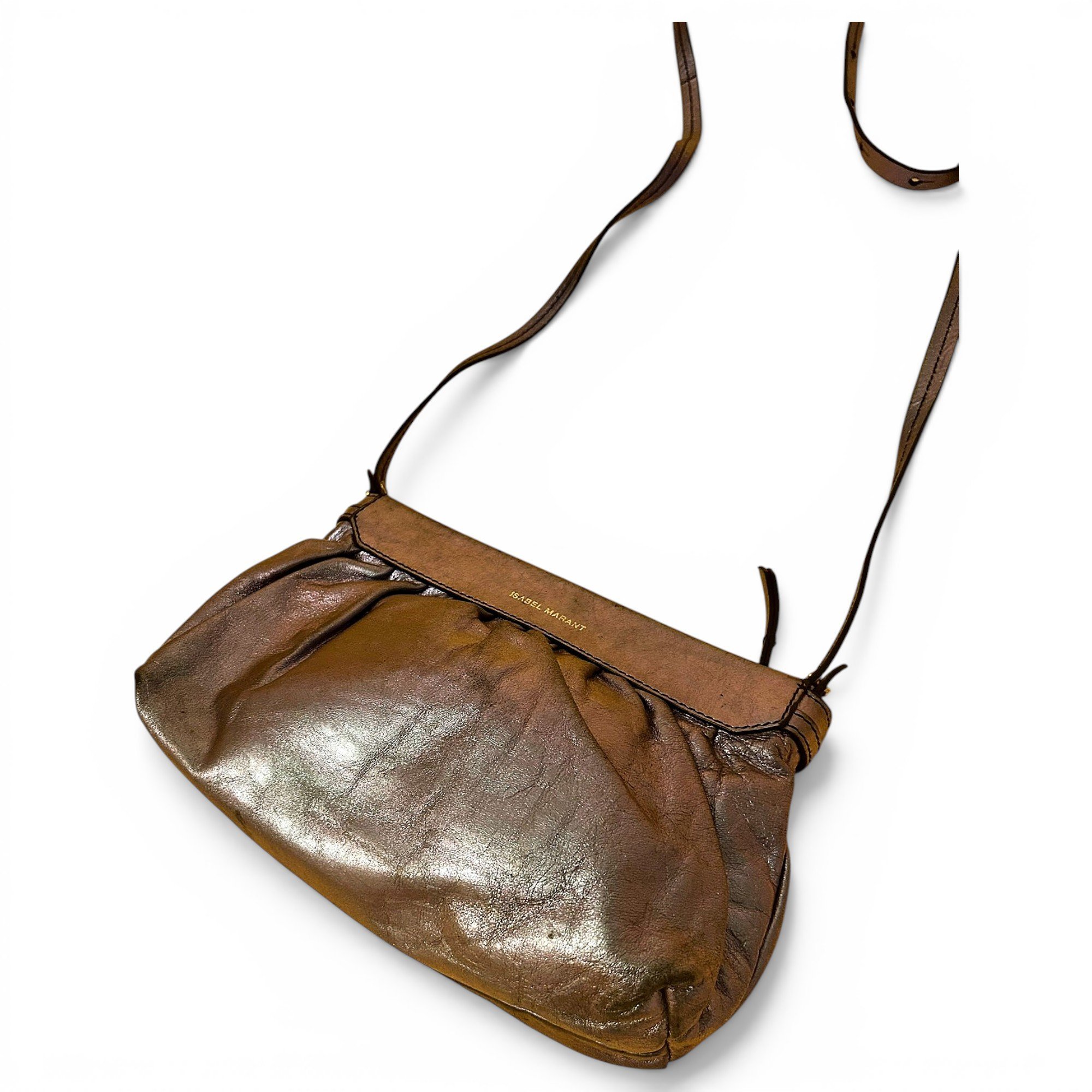 Leather clutch bag
