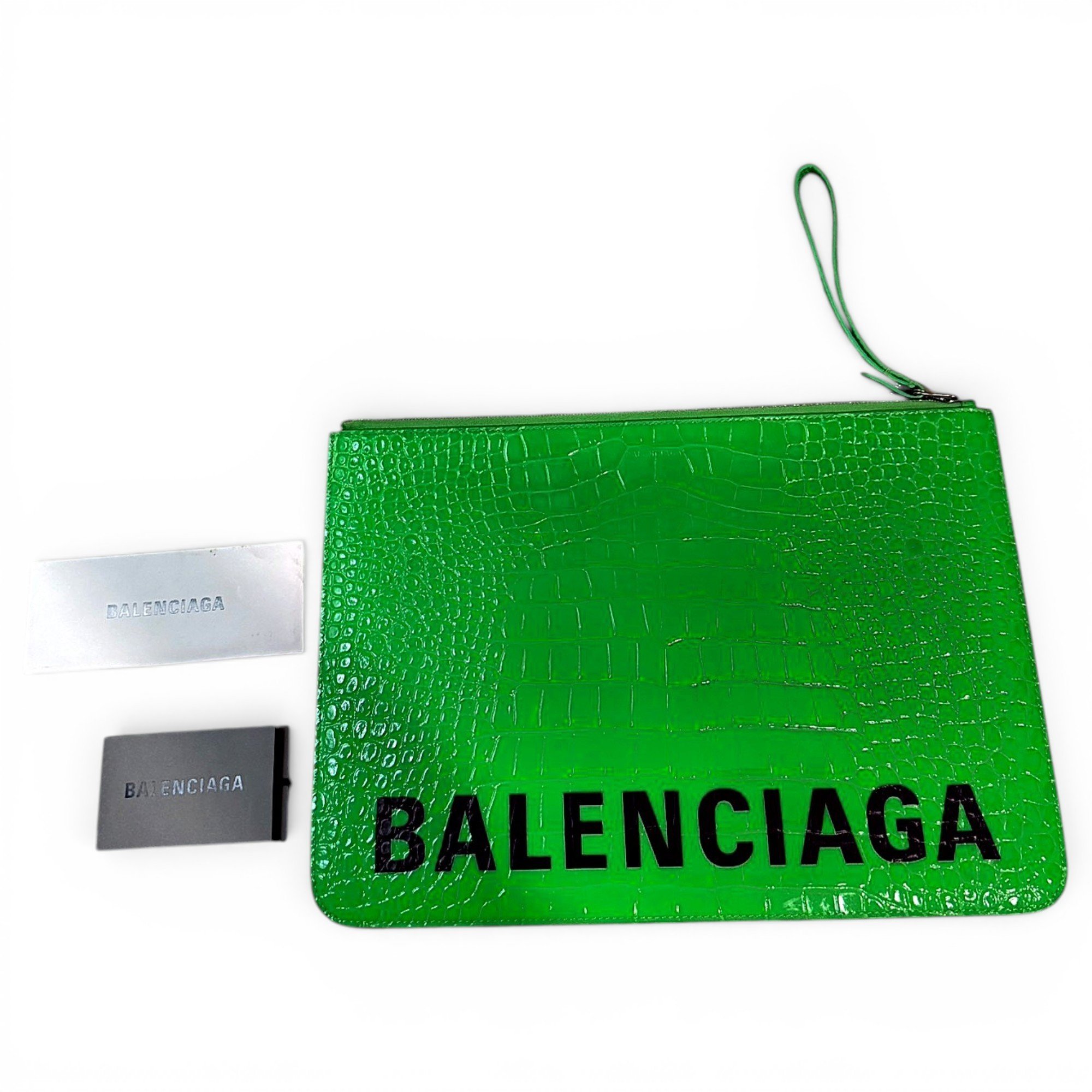 Leather clutch bag