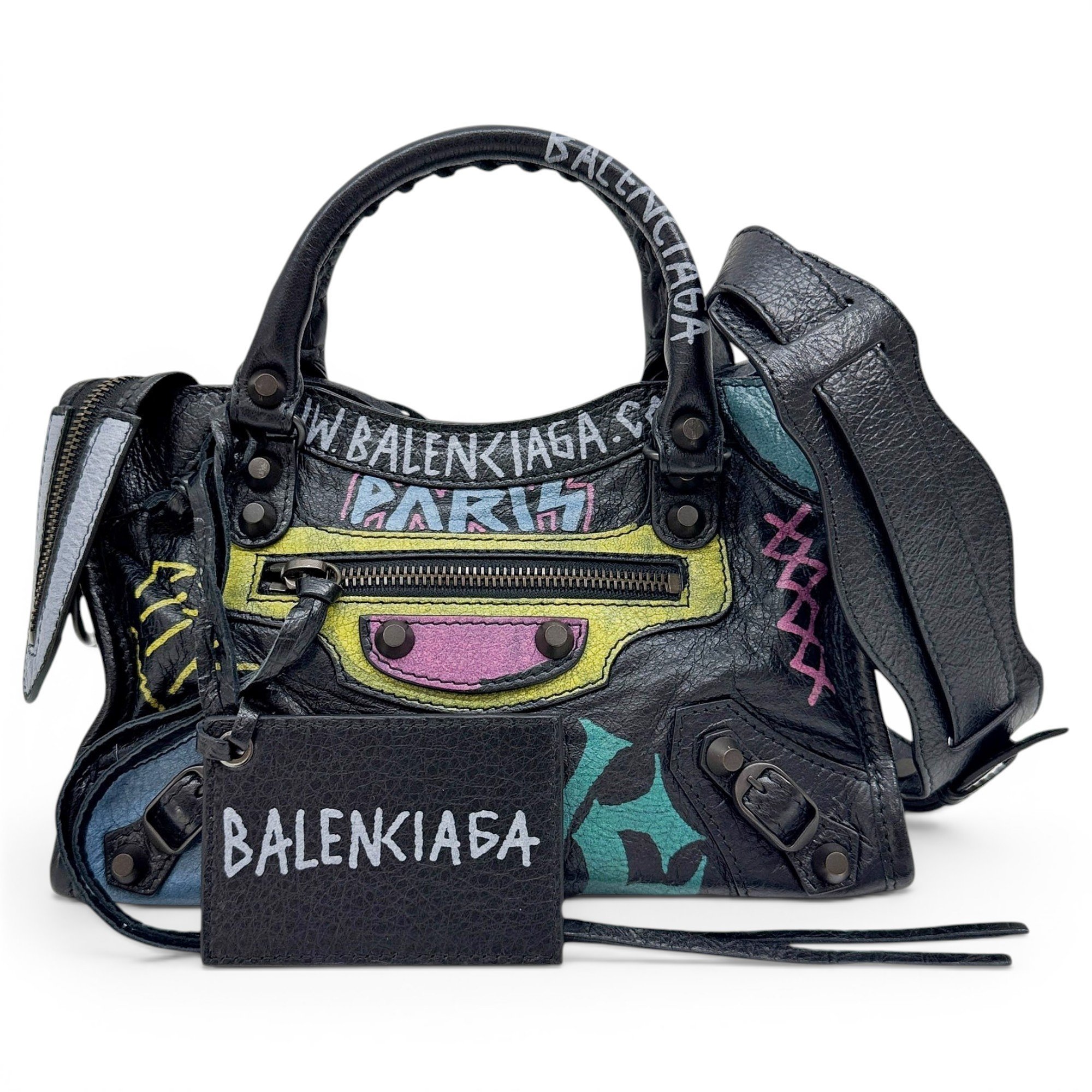 City leather mini bag
