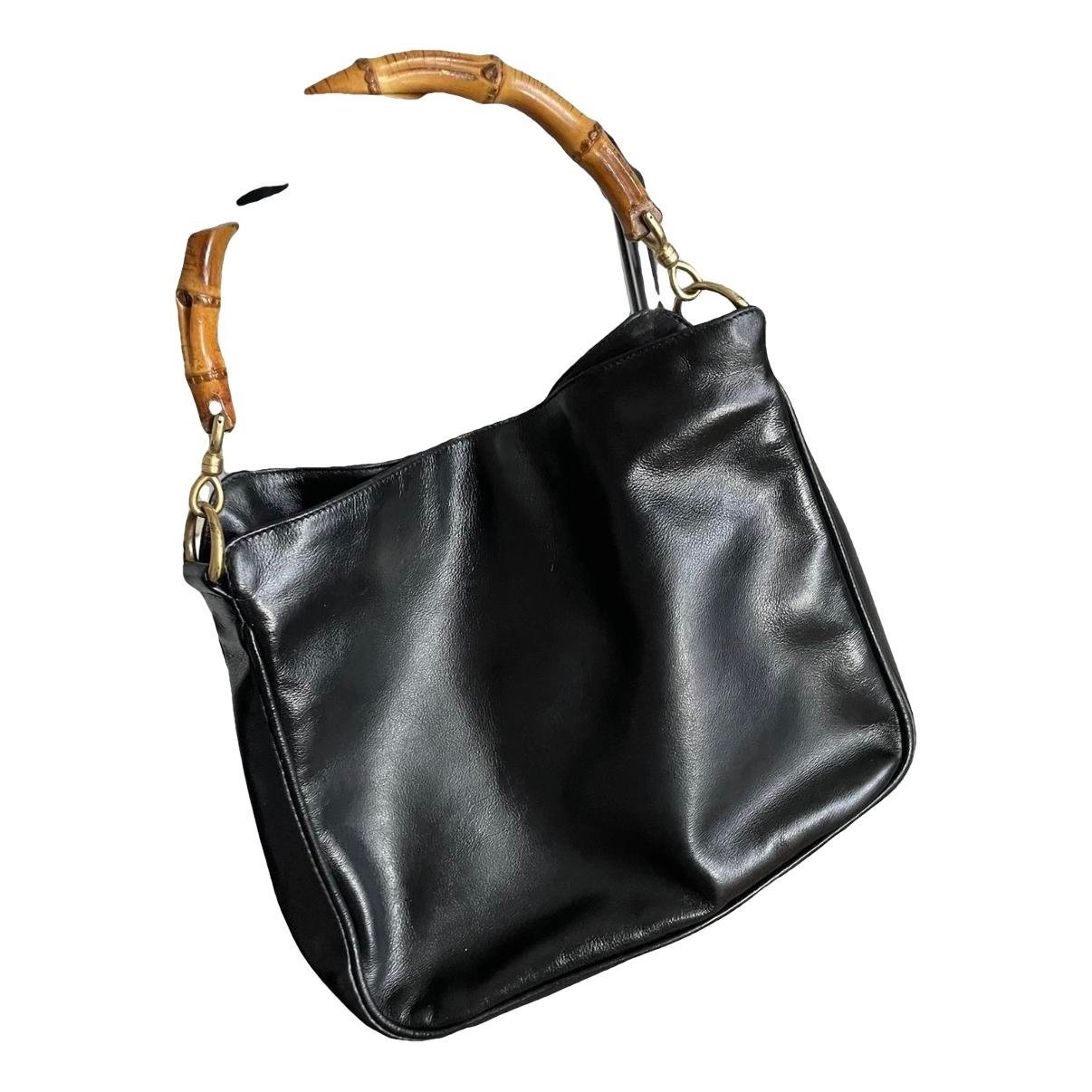 Bamboo leather handbag