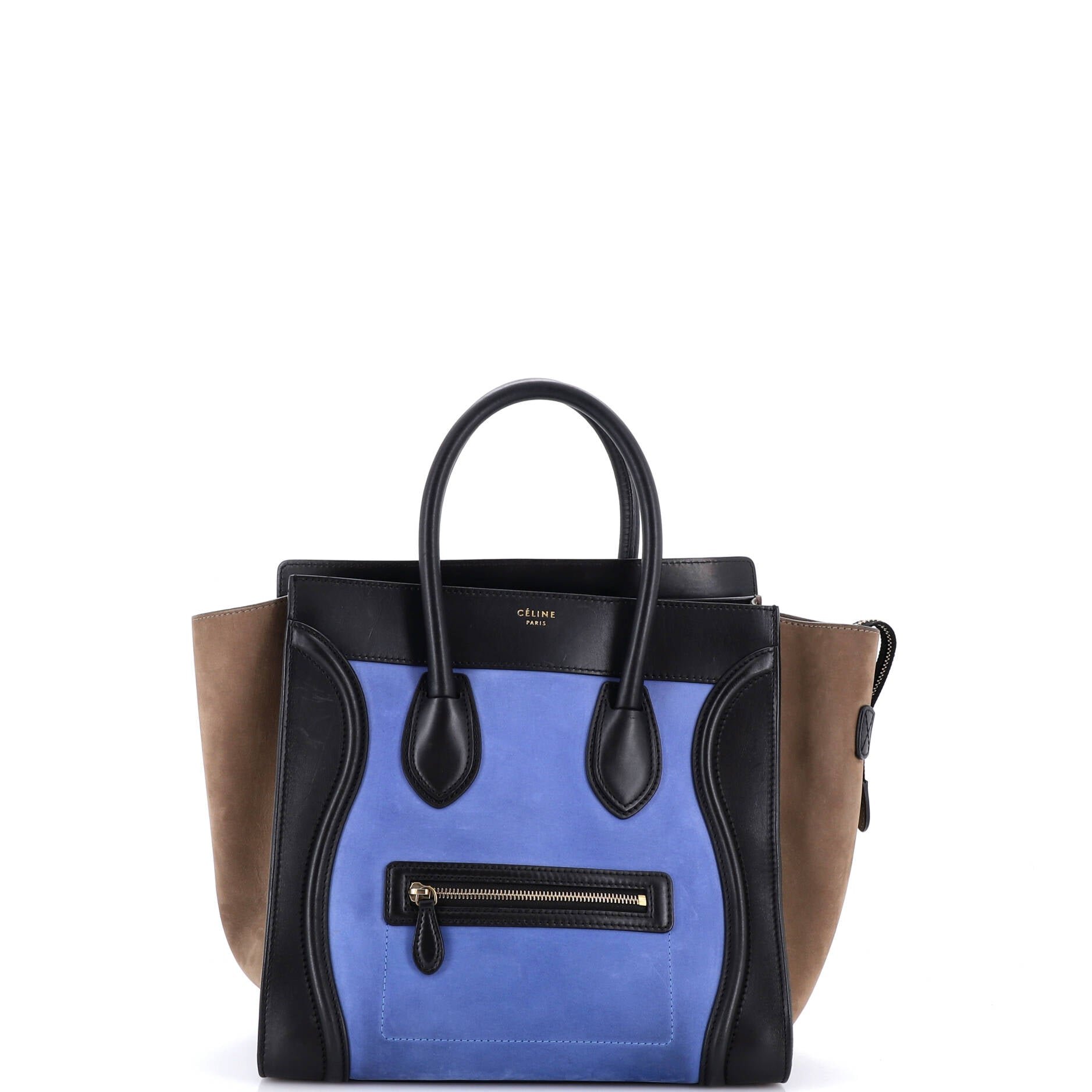 Tricolor Luggage Bag Leather Mini
