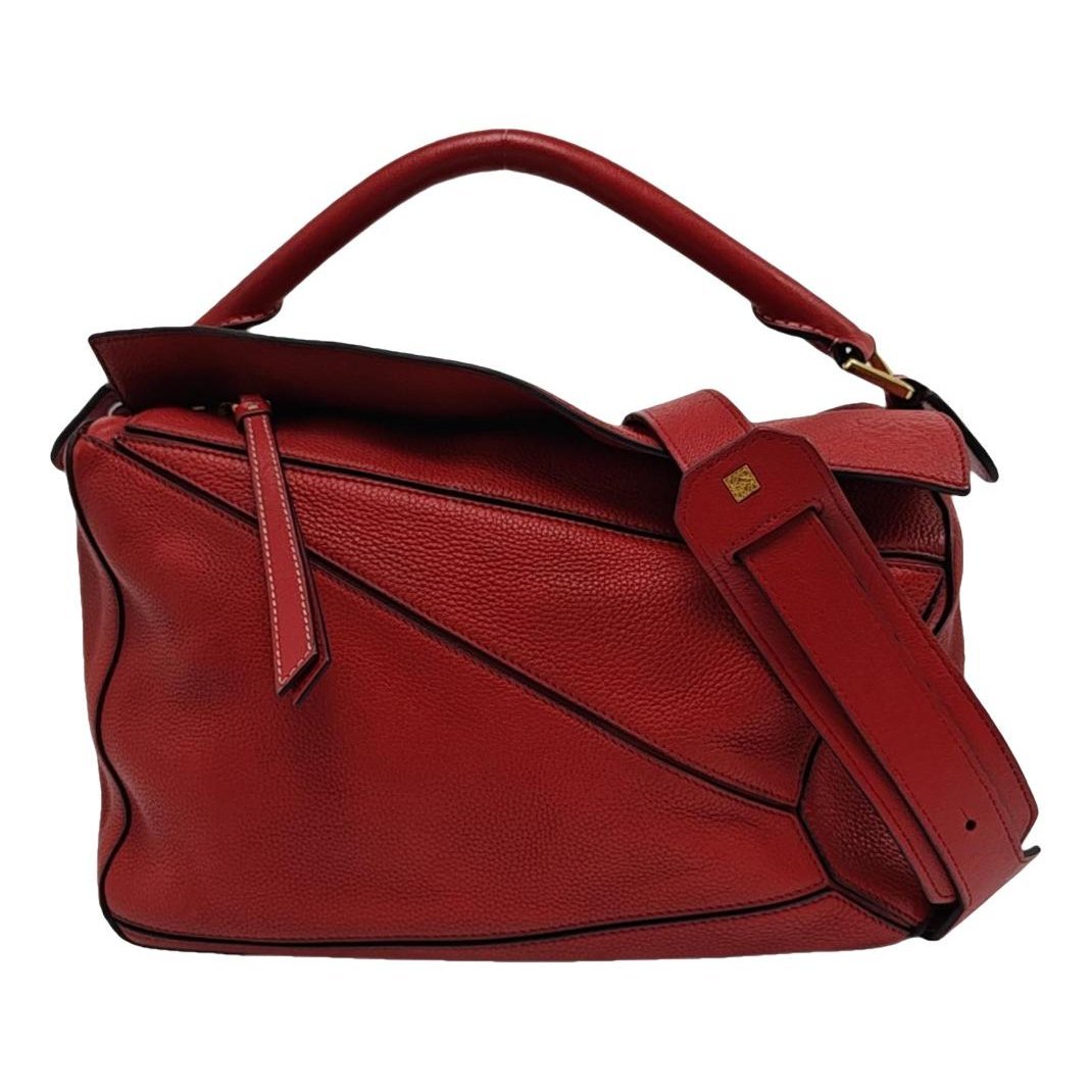 Puzzle leather handbag