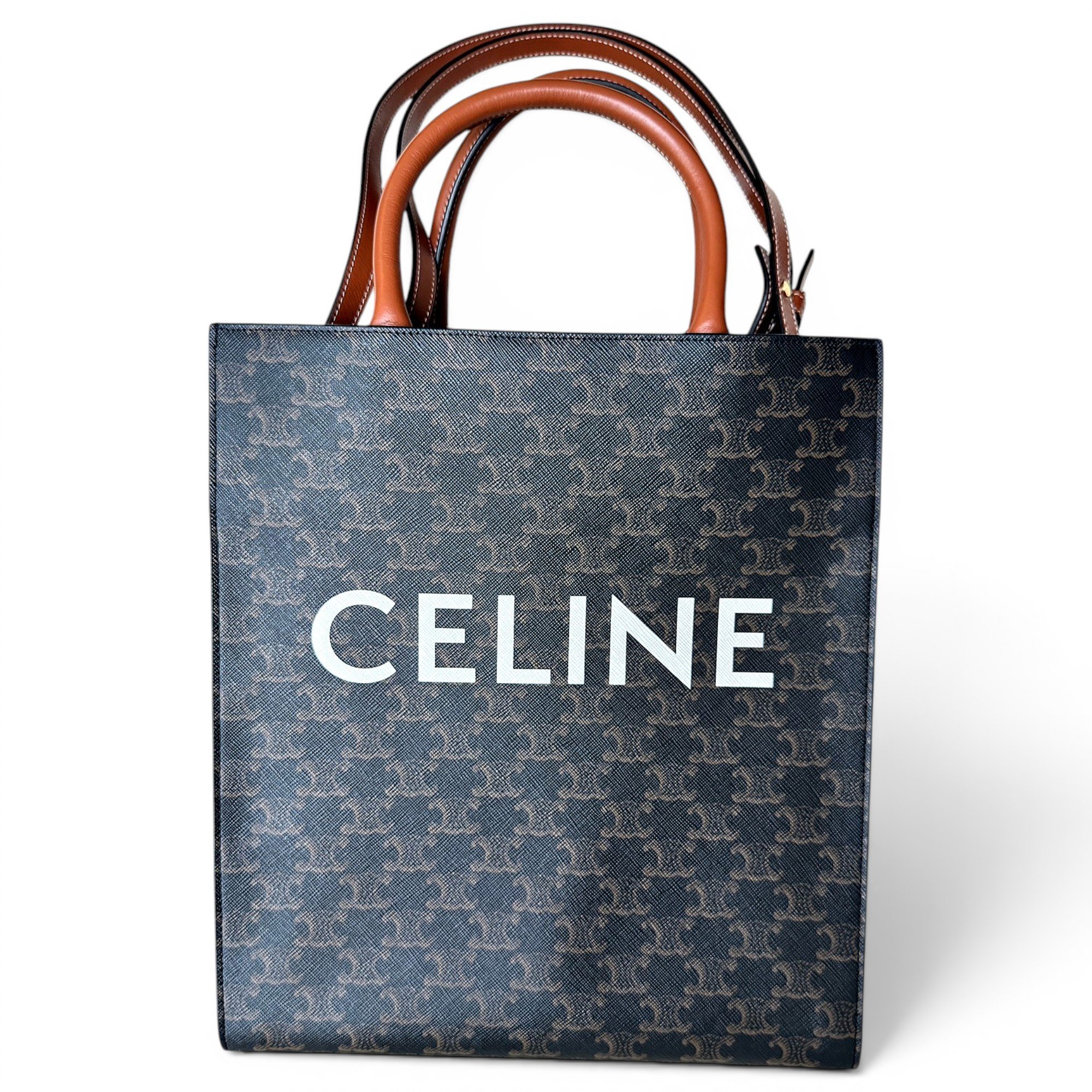 Cabas Vertical leather tote