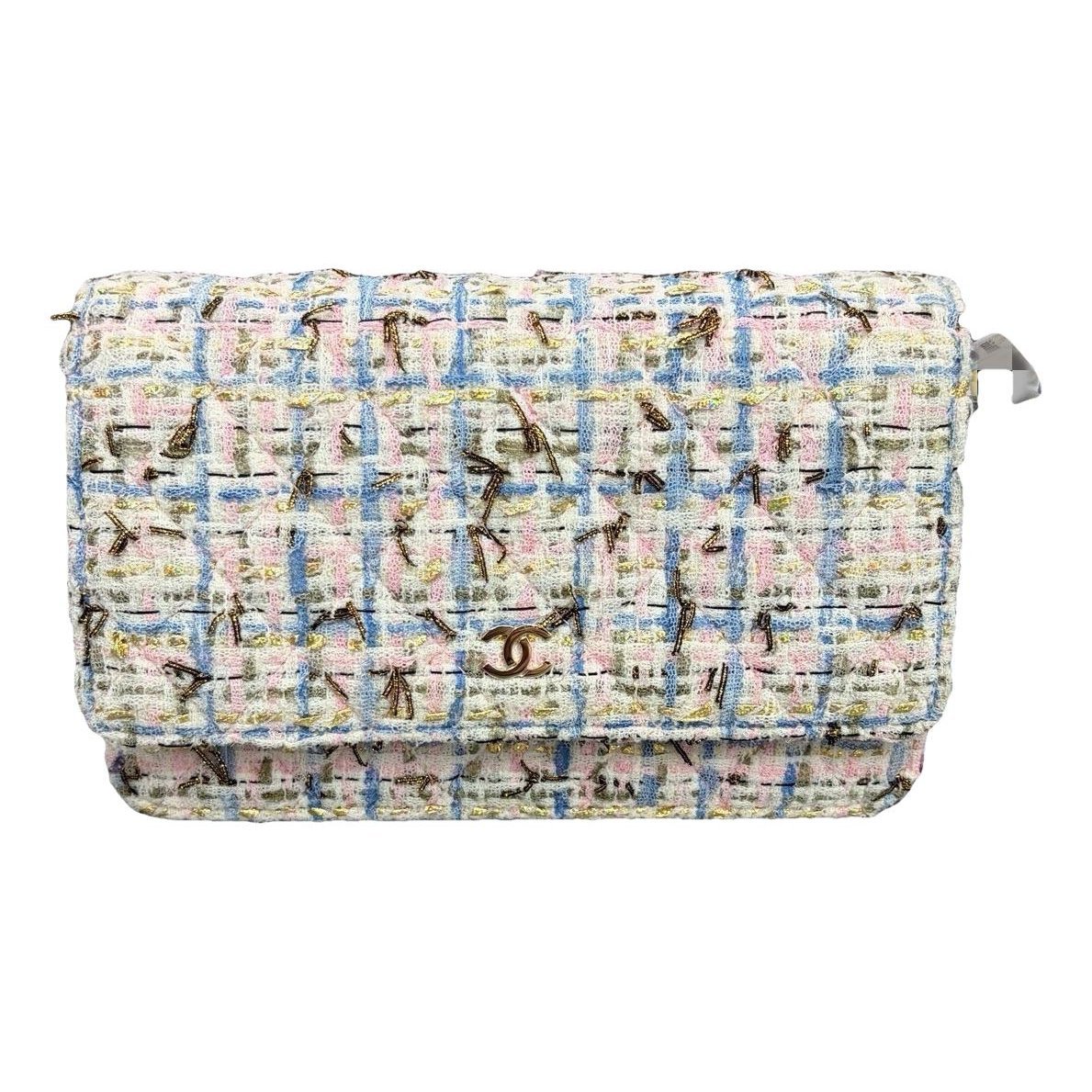 Wallet On Chain Timeless/Classique tweed crossbody bag