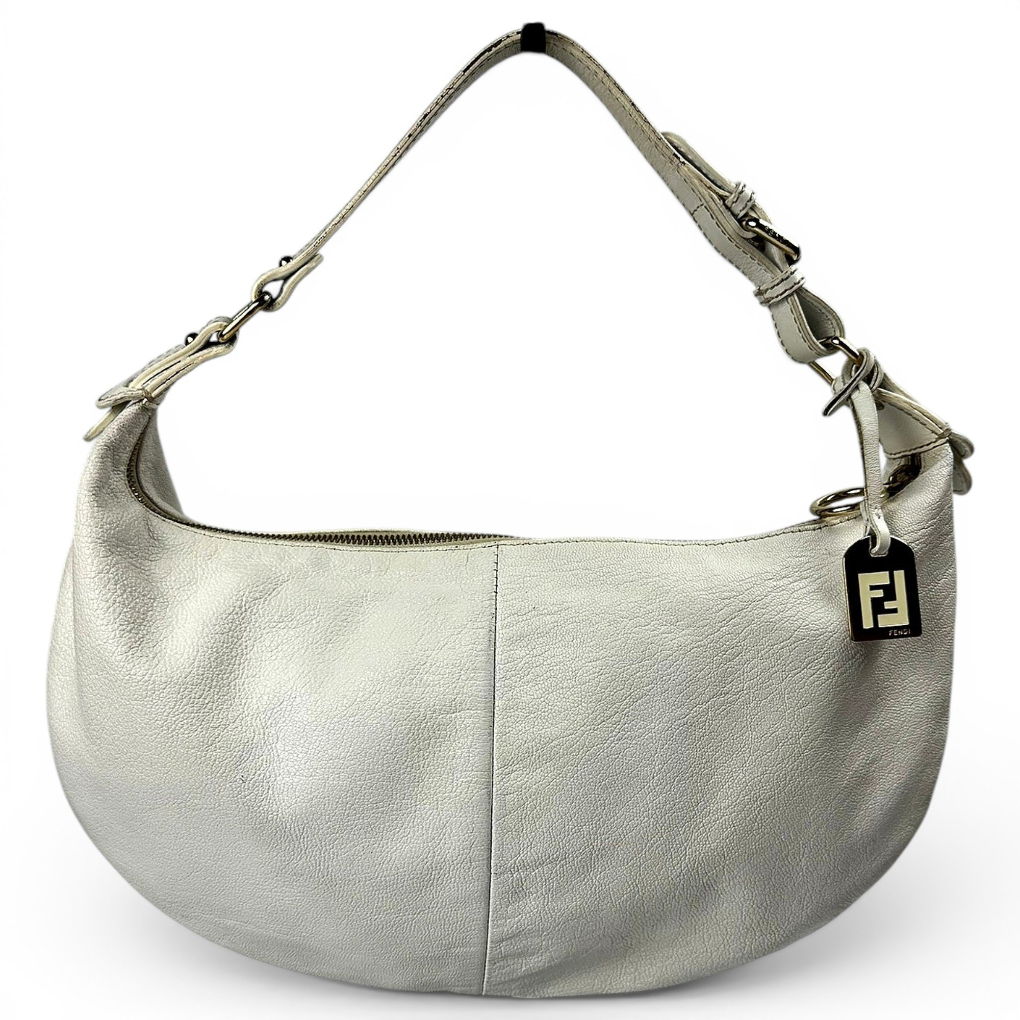 Croissant leather handbag