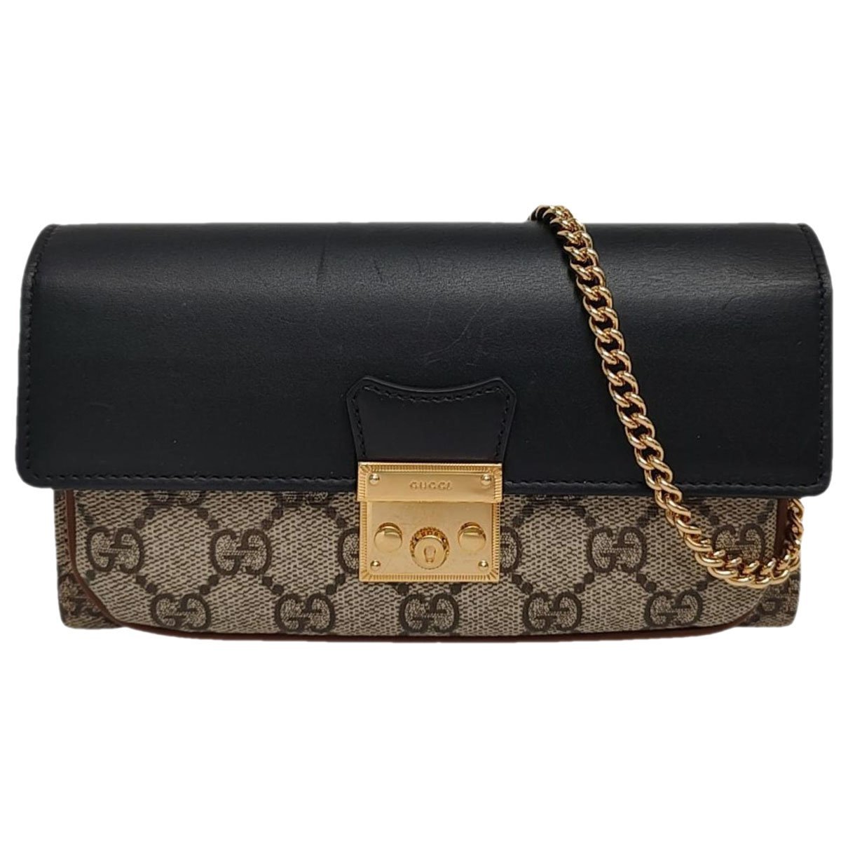 Padlock leather handbag