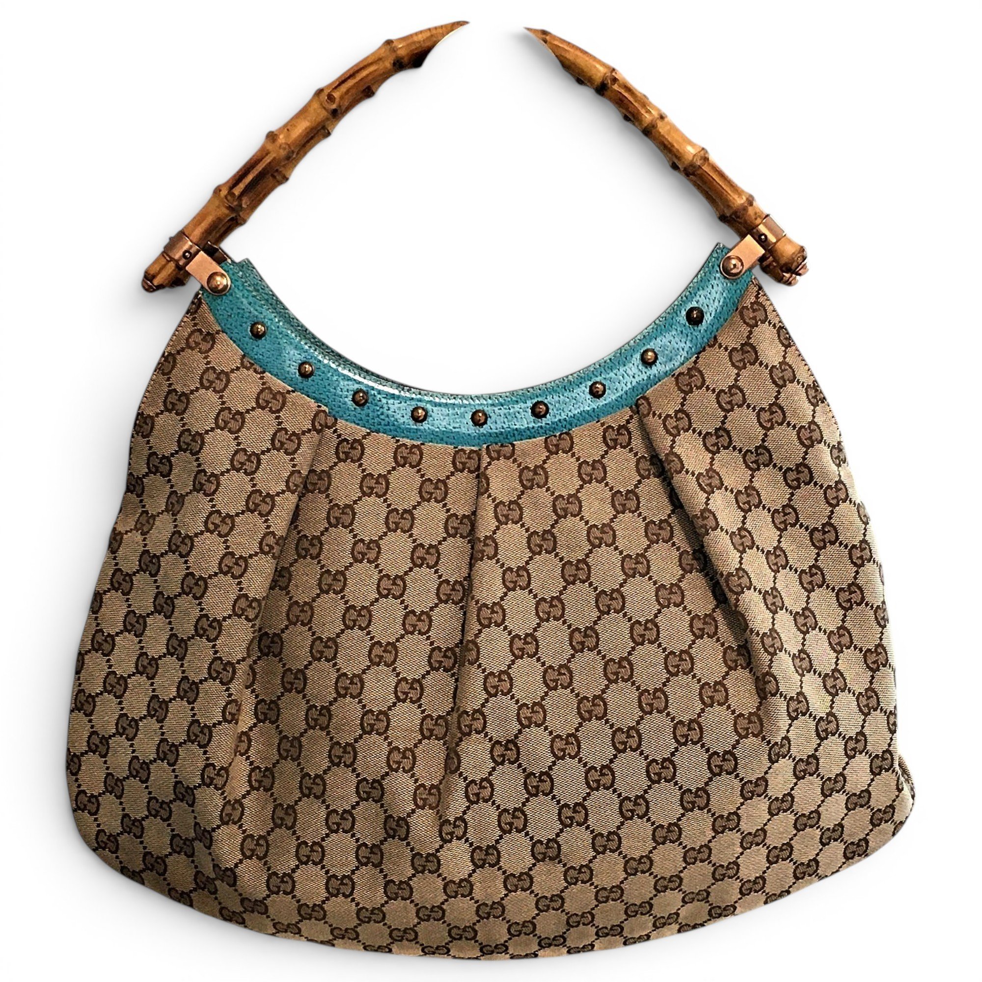 Vintage Bamboo Hobo cloth handbag