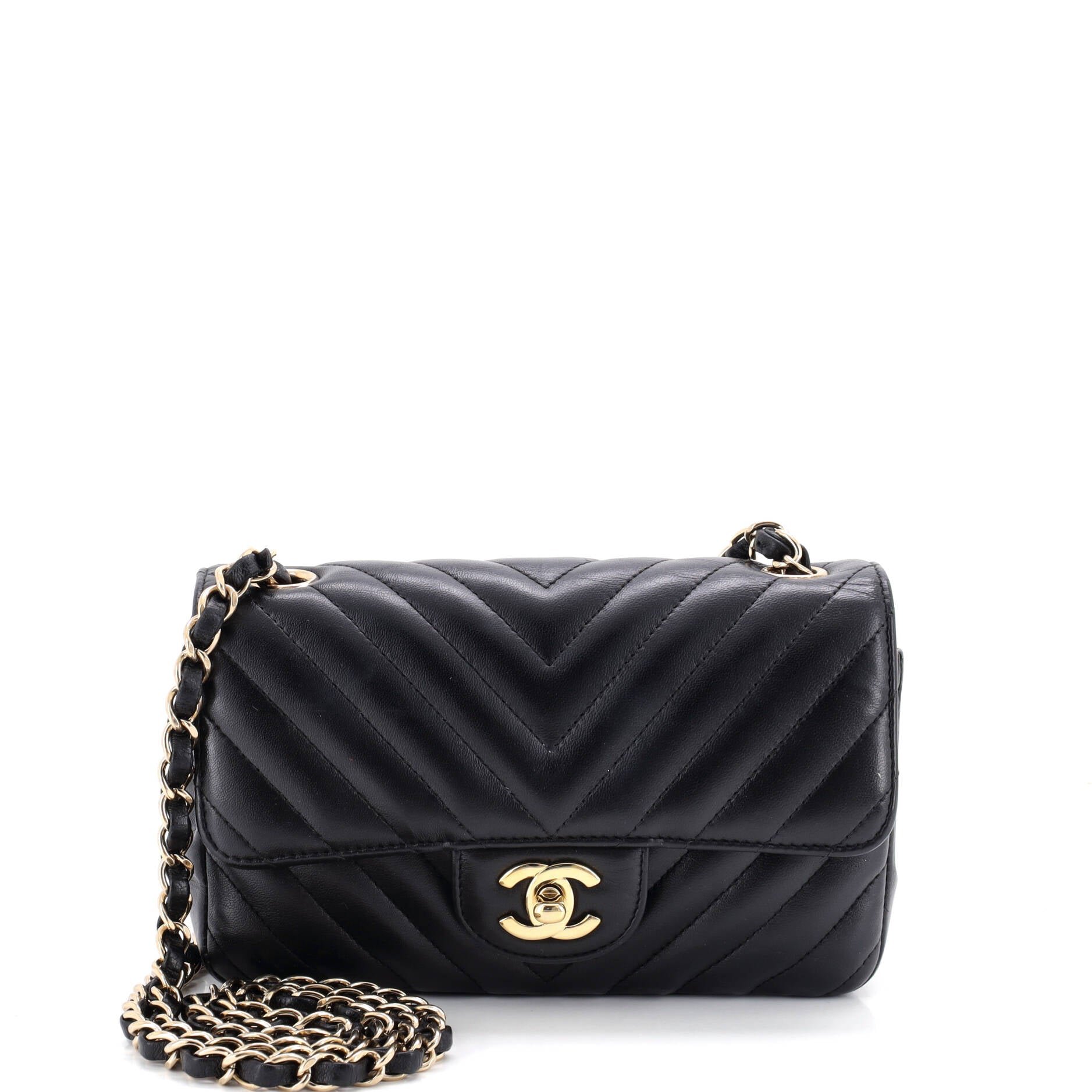 Classic Single Flap Bag Chevron Lambskin Mini