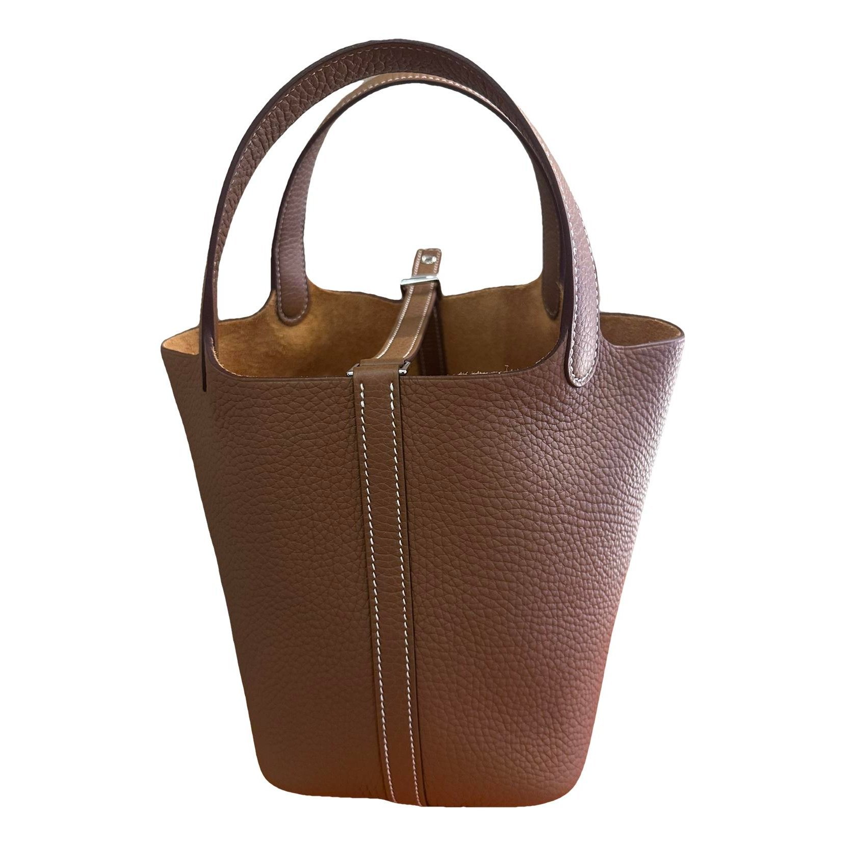 Picotin leather tote
