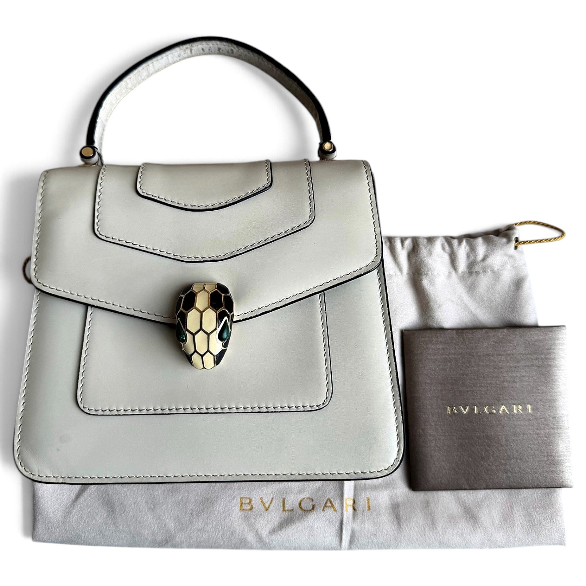 Serpenti leather handbag