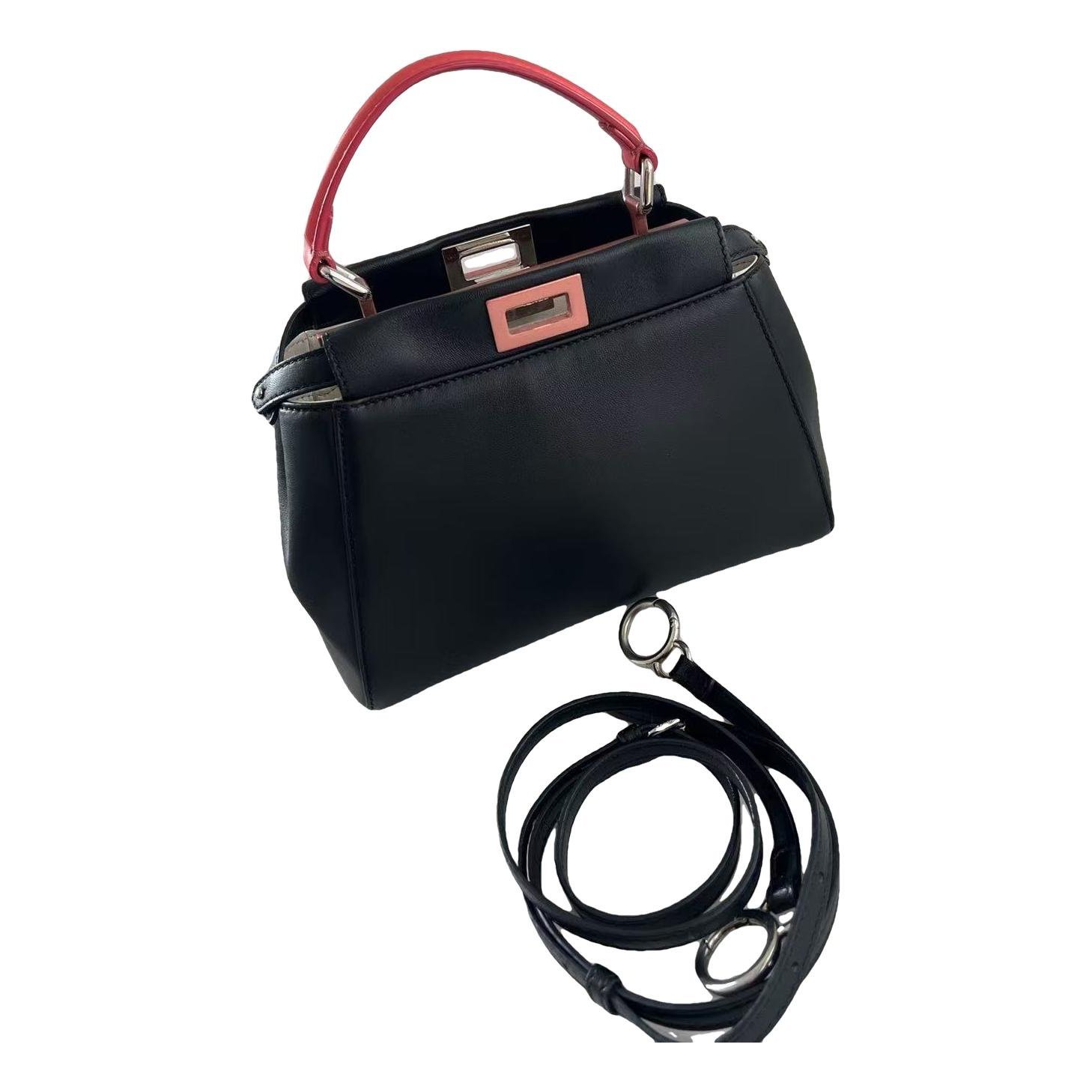 Peekaboo leather handbag