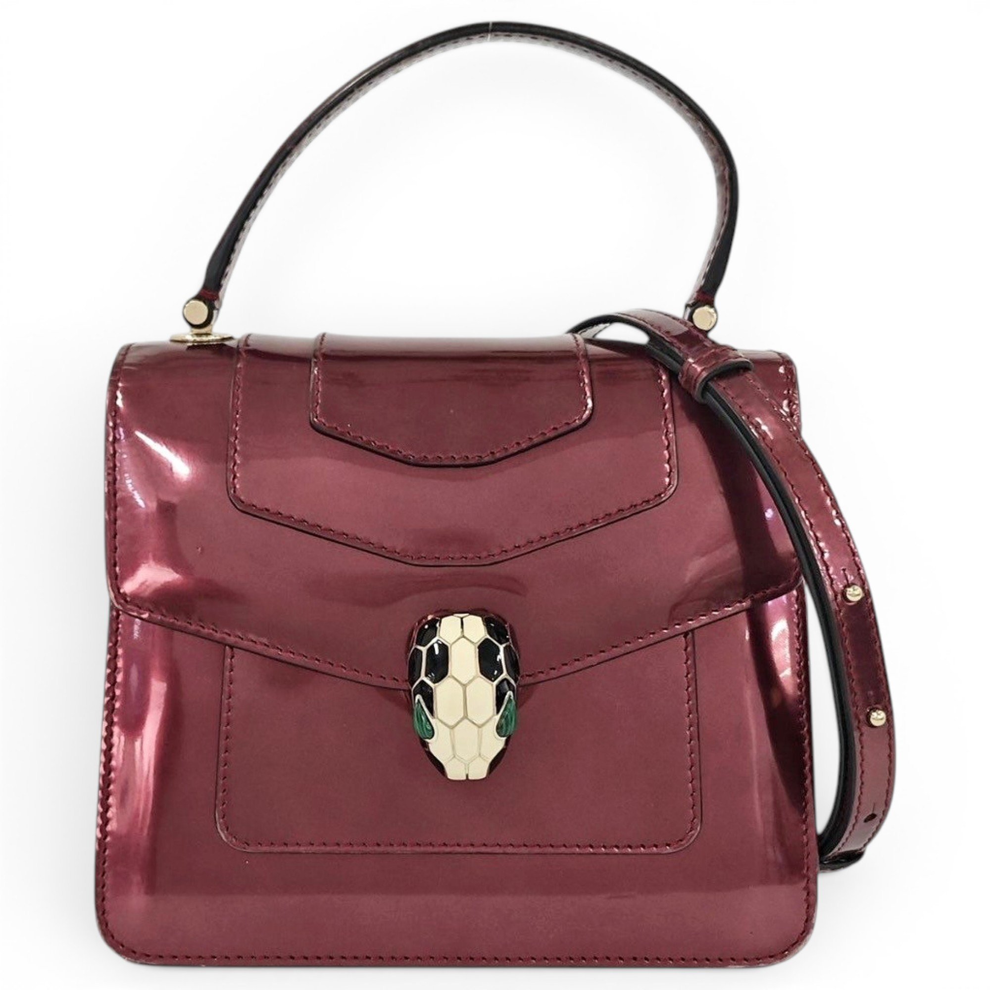 Serpenti leather handbag
