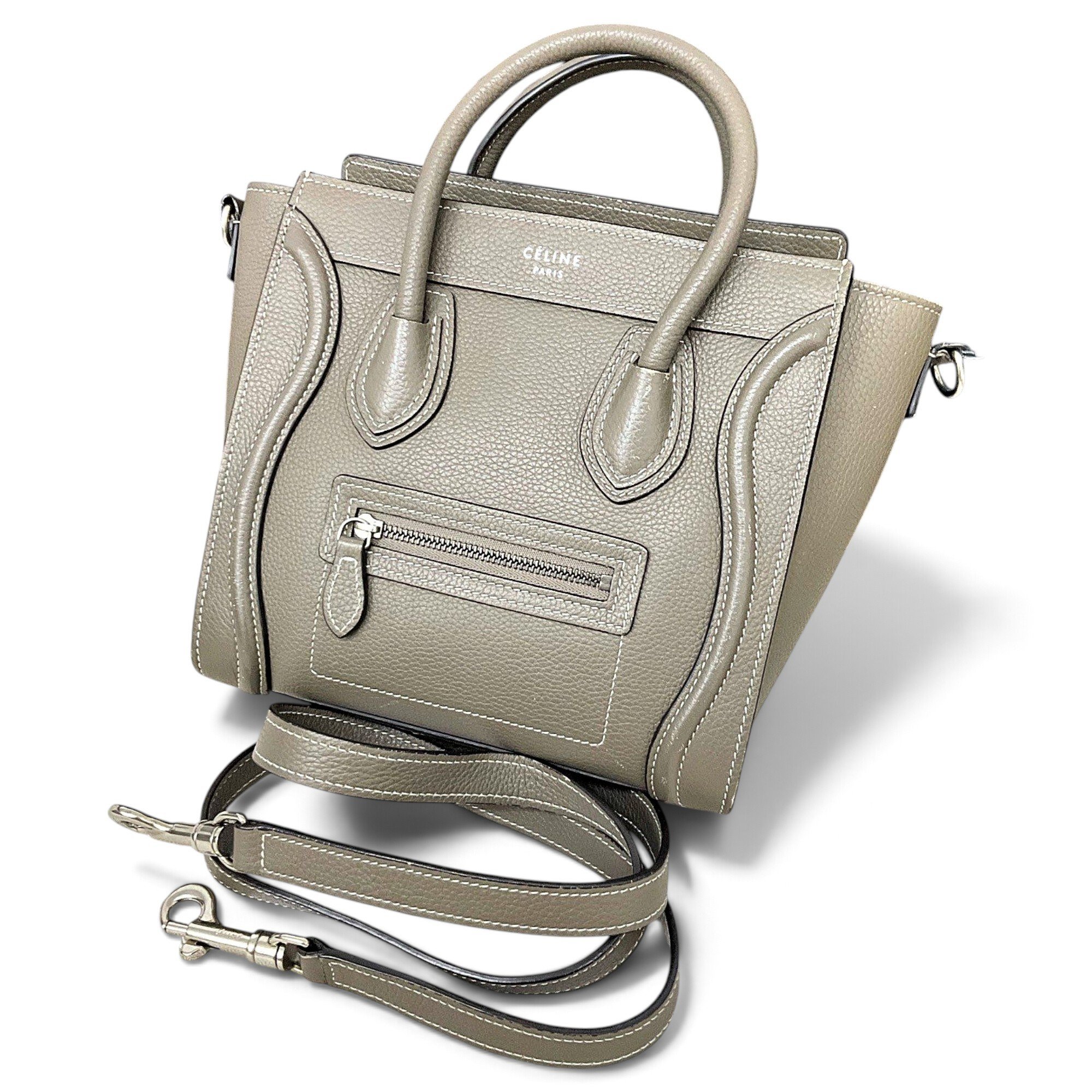 Celine Nano Luggage leather handbag