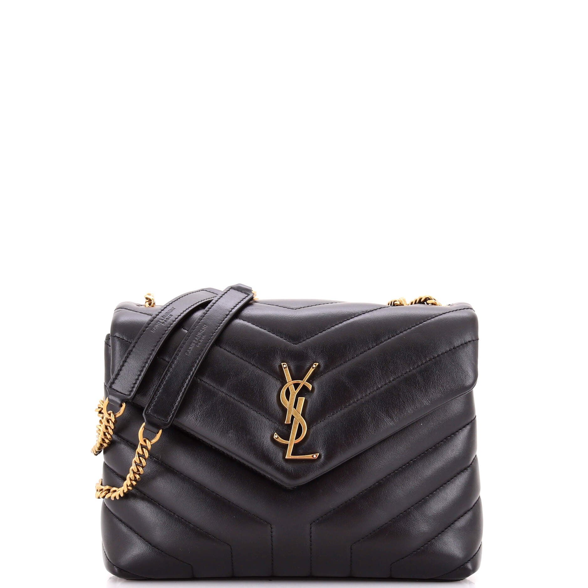 Loulou Shoulder Bag Matelasse Chevron Leather Small