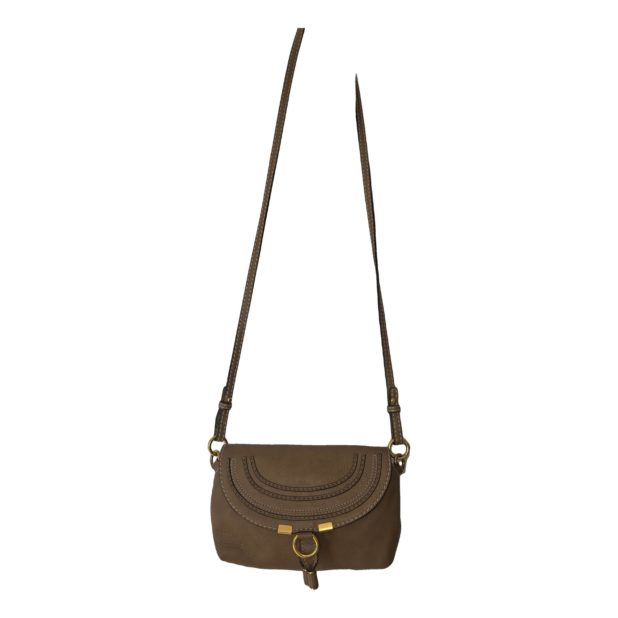 Marcie Half Flap leather crossbody bag