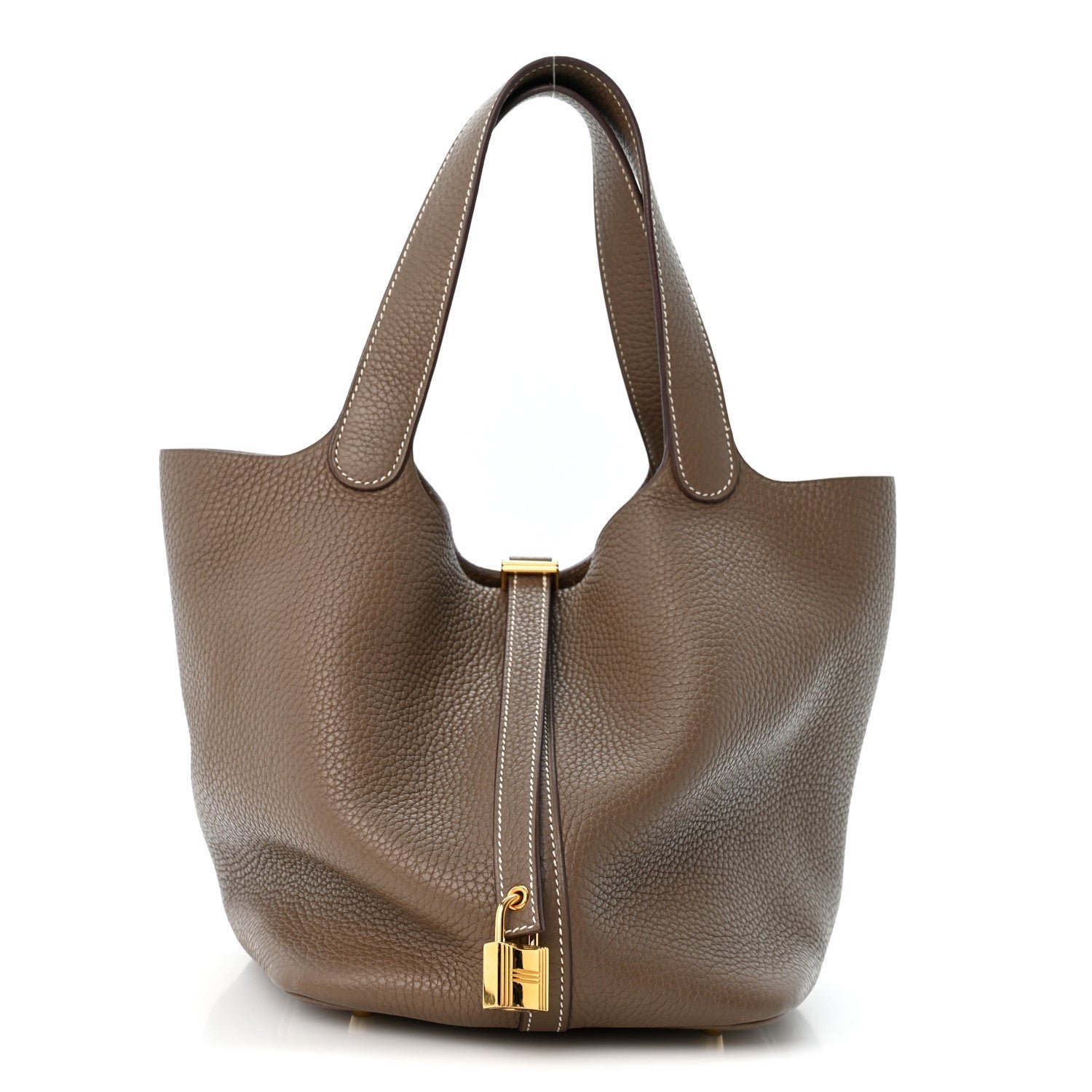 Hermes Taurillon Clemence Picotin Lock 22 PM Etoupe