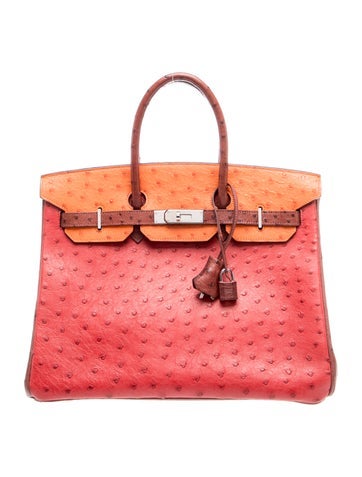 Ostrich Tricolor Birkin 35