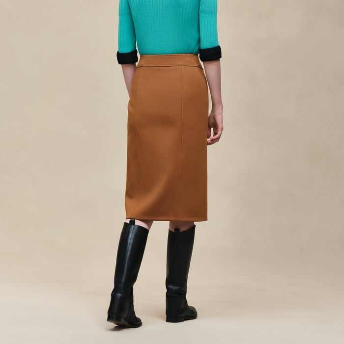 Brun Mahogany Pencil Skirt